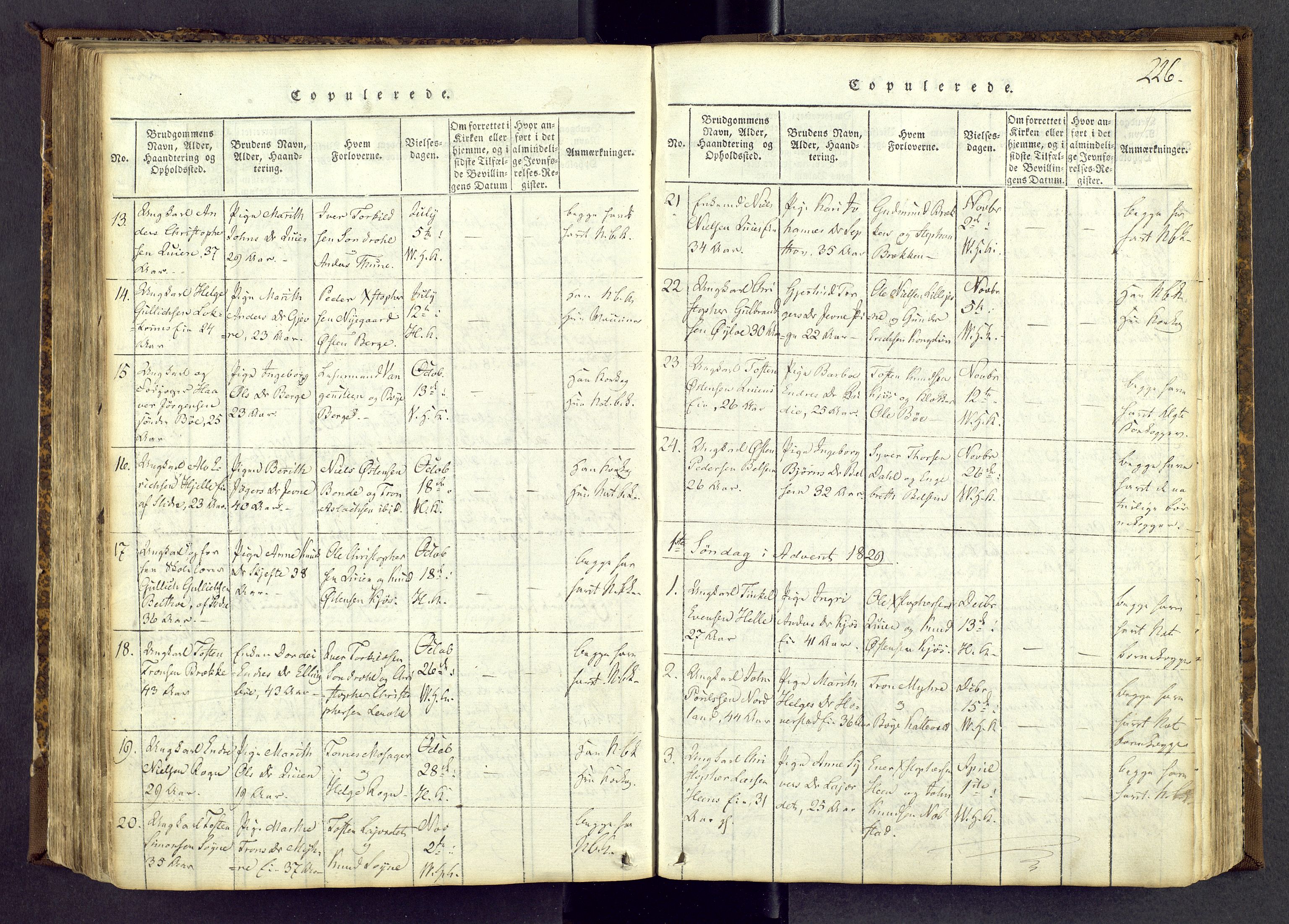 Vang prestekontor, Valdres, AV/SAH-PREST-140/H/Ha/L0004: Parish register (official) no. 4, 1814-1831, p. 226