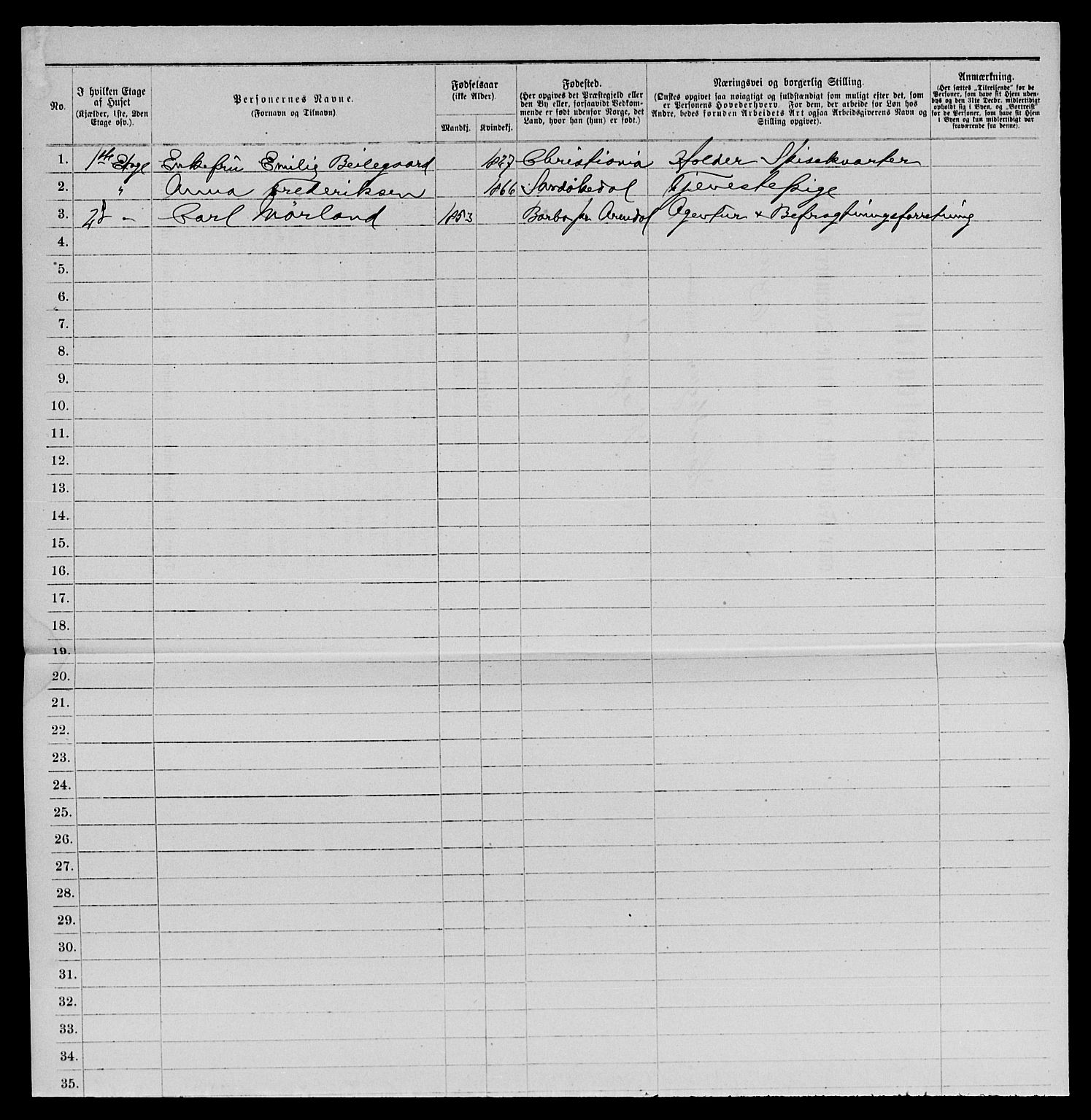 SAKO, 1885 census for 0801 Kragerø, 1885, p. 1148