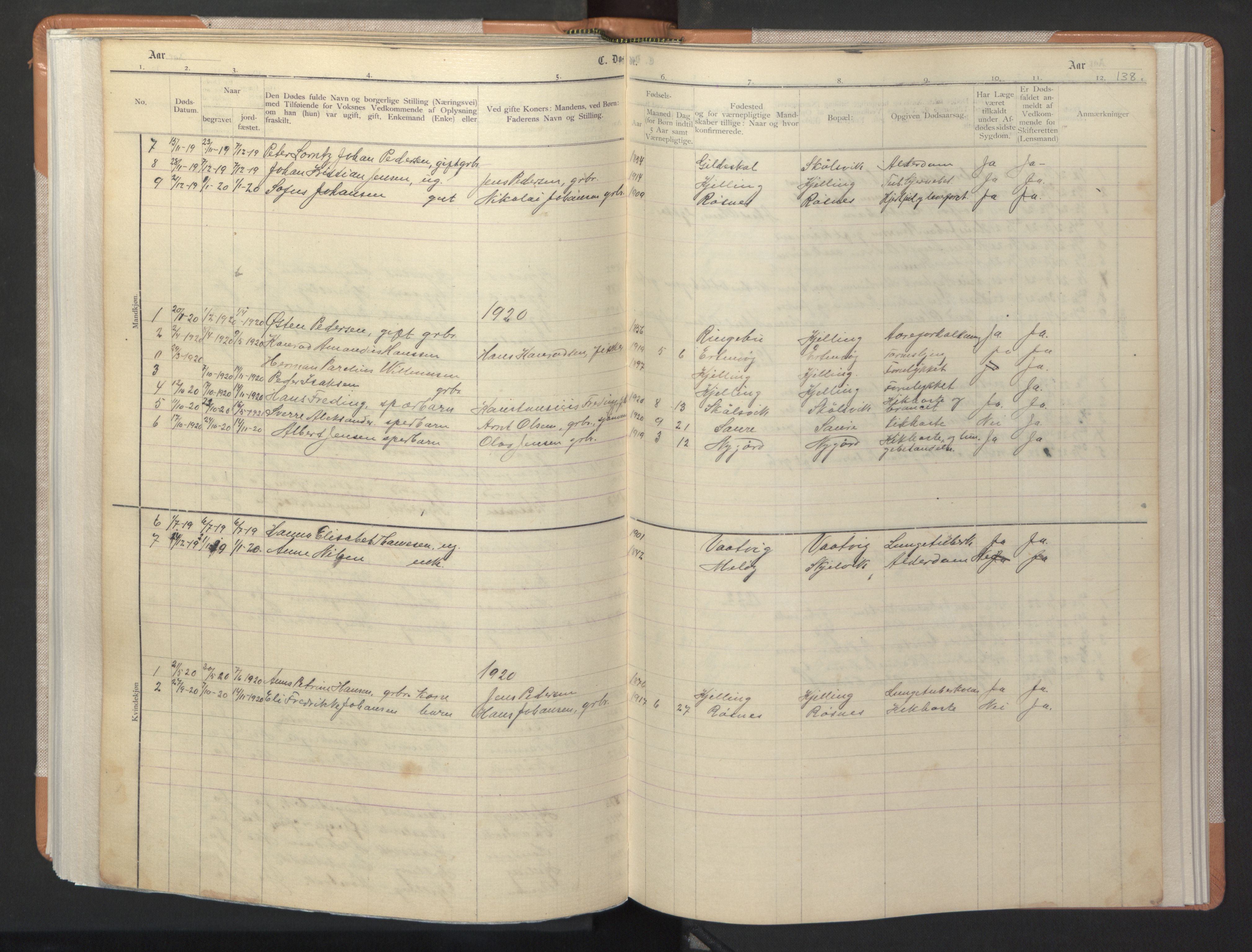 Ministerialprotokoller, klokkerbøker og fødselsregistre - Nordland, AV/SAT-A-1459/806/L0117: Parish register (copy) no. 806C01, 1905-1957, p. 138