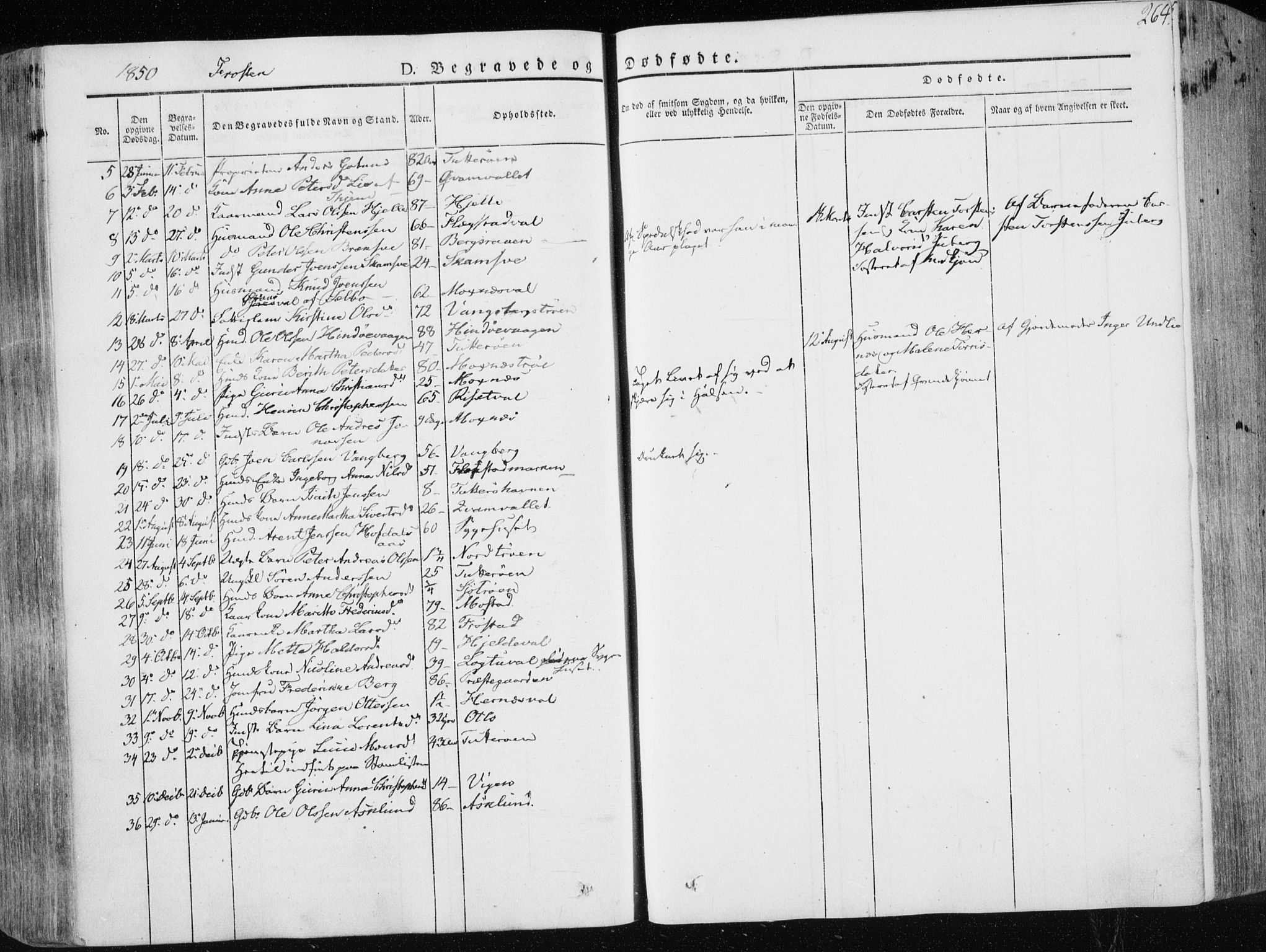 Ministerialprotokoller, klokkerbøker og fødselsregistre - Nord-Trøndelag, SAT/A-1458/713/L0115: Parish register (official) no. 713A06, 1838-1851, p. 264