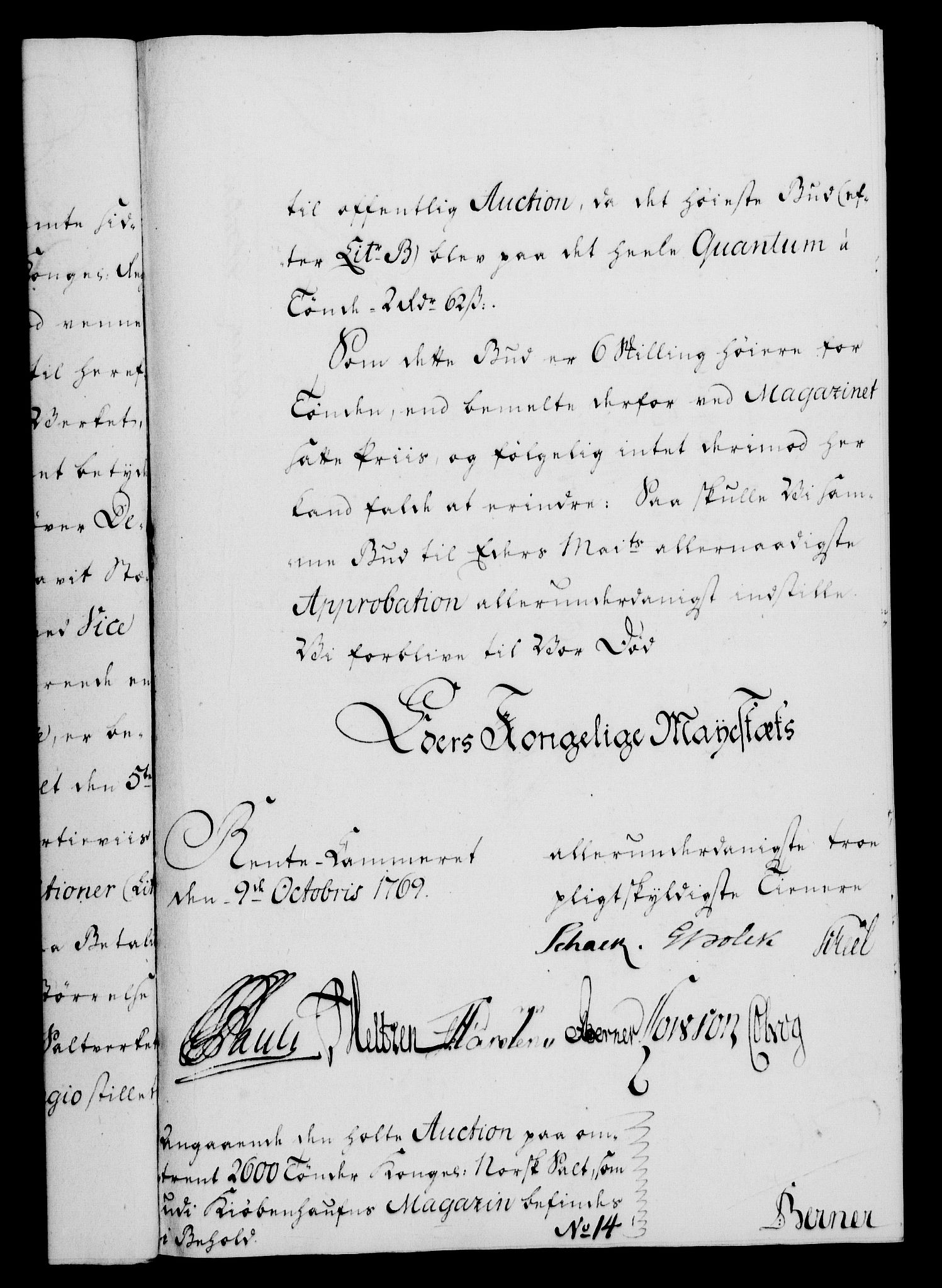 Rentekammeret, Kammerkanselliet, AV/RA-EA-3111/G/Gf/Gfa/L0051: Norsk relasjons- og resolusjonsprotokoll (merket RK 52.51), 1769, p. 247