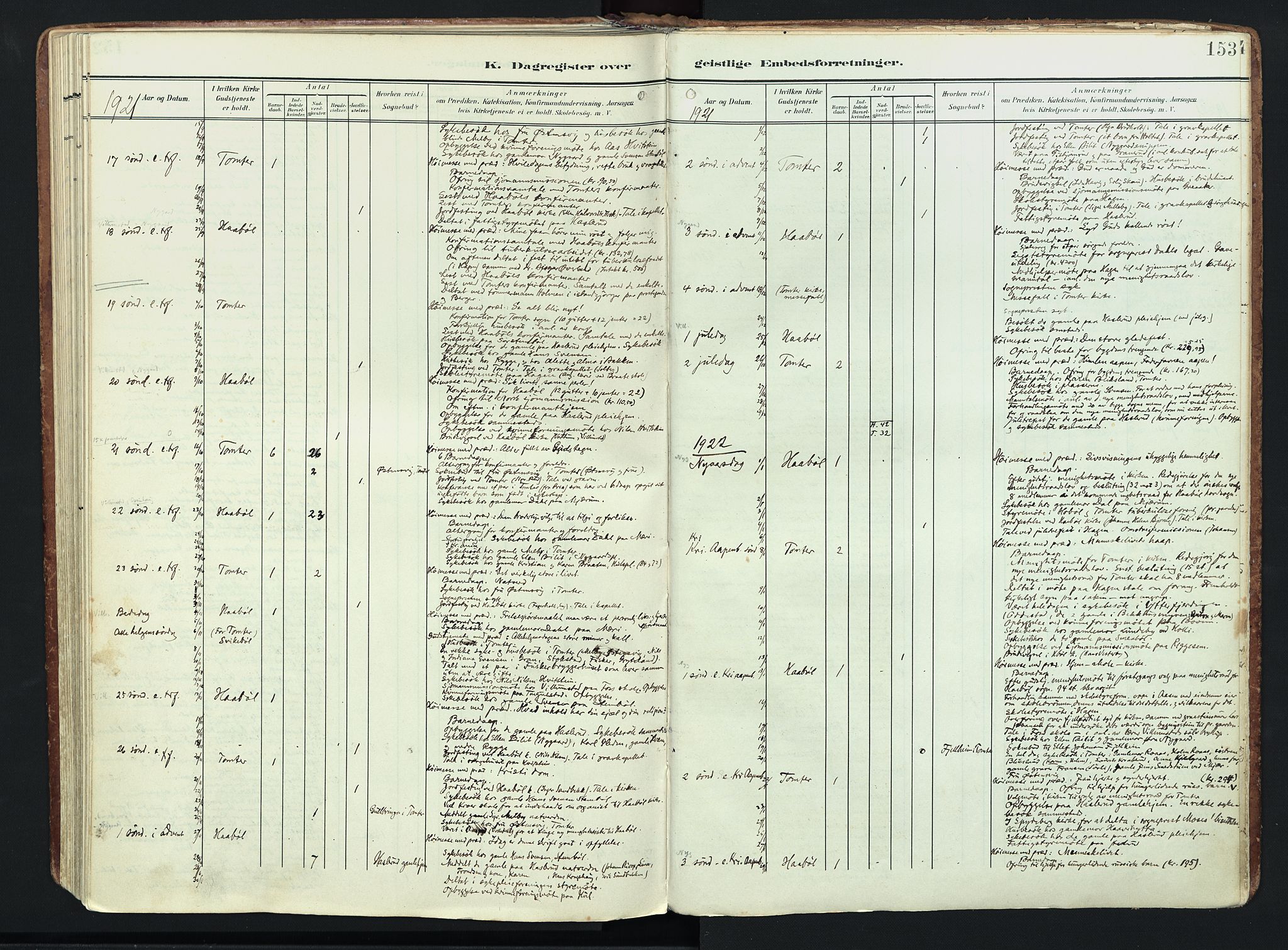 Hobøl prestekontor Kirkebøker, SAO/A-2002/F/Fa/L0006: Parish register (official) no. I 6, 1905-1927, p. 153