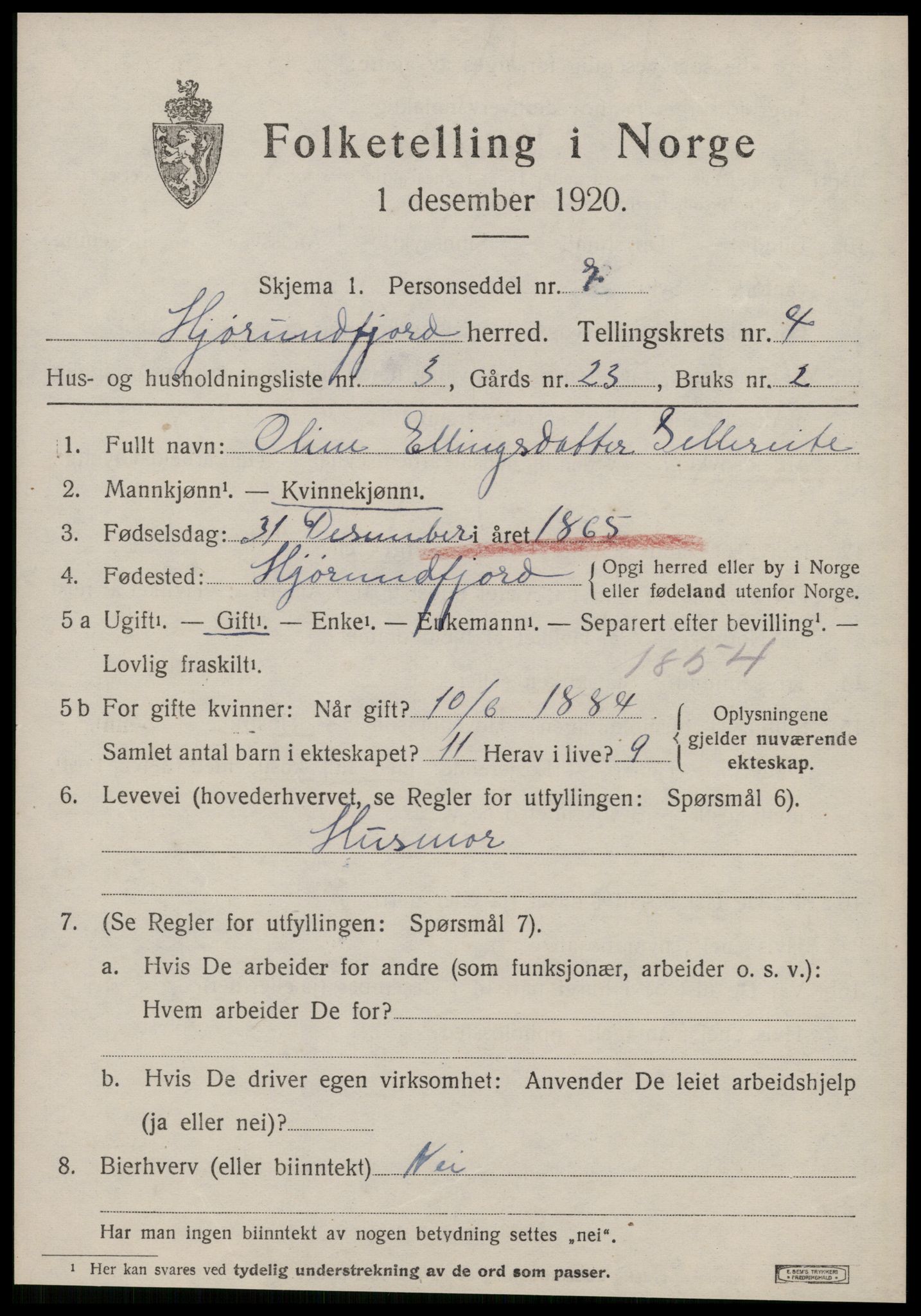 SAT, 1920 census for Hjørundfjord, 1920, p. 1515
