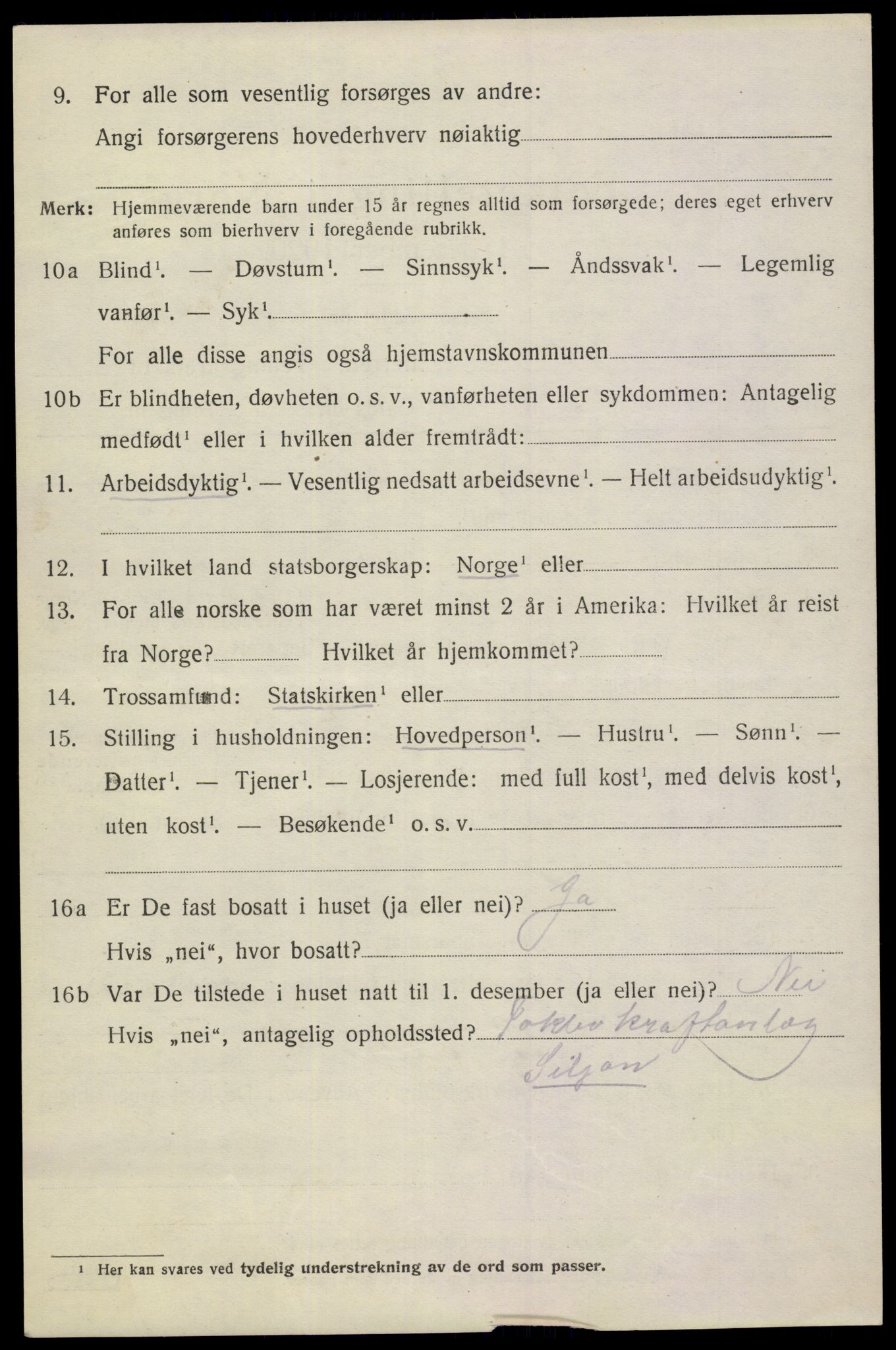 SAKO, 1920 census for Siljan, 1920, p. 954