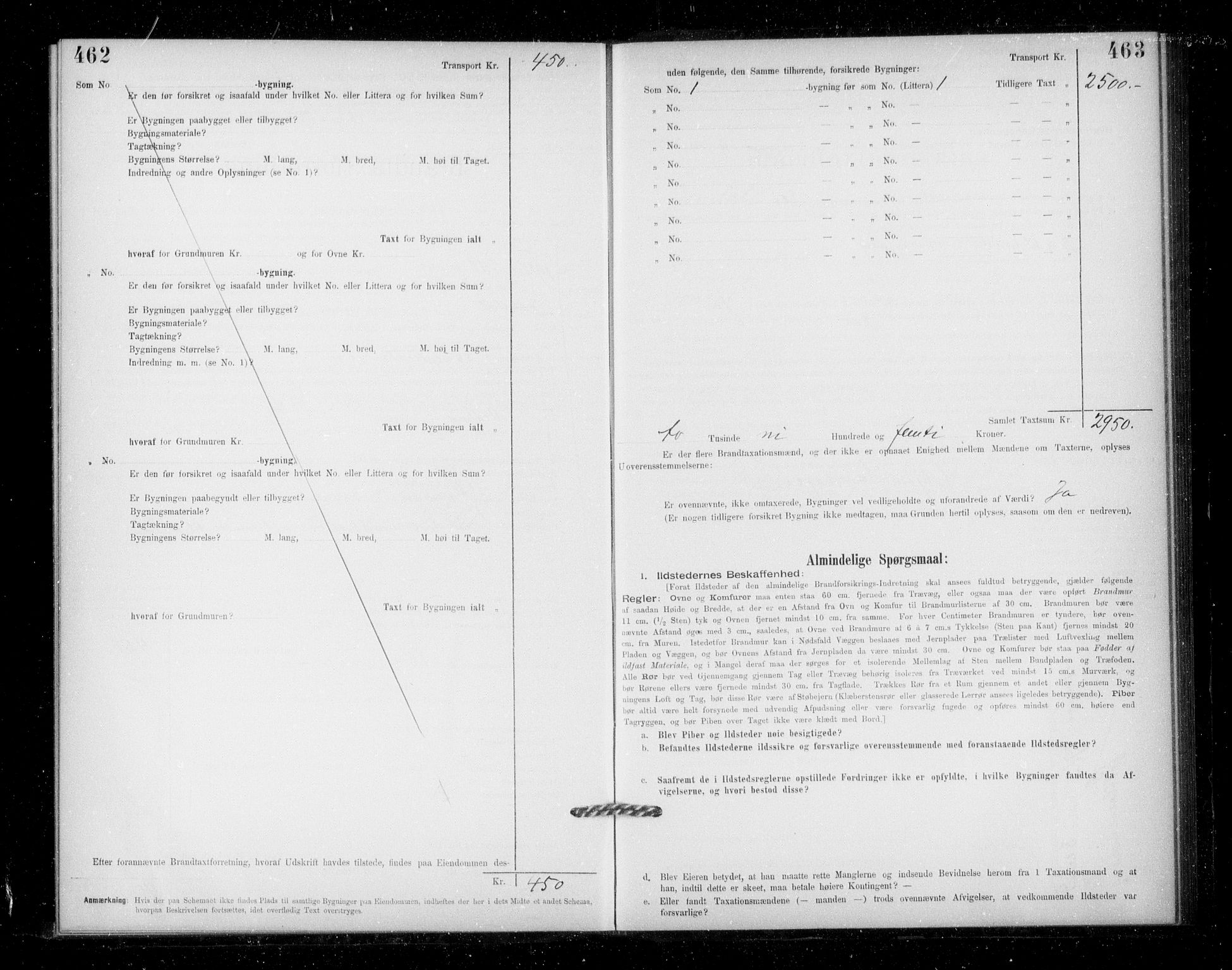 Lensmannen i Jondal, SAB/A-33101/0012/L0005: Branntakstprotokoll, skjematakst, 1894-1951, p. 462-463