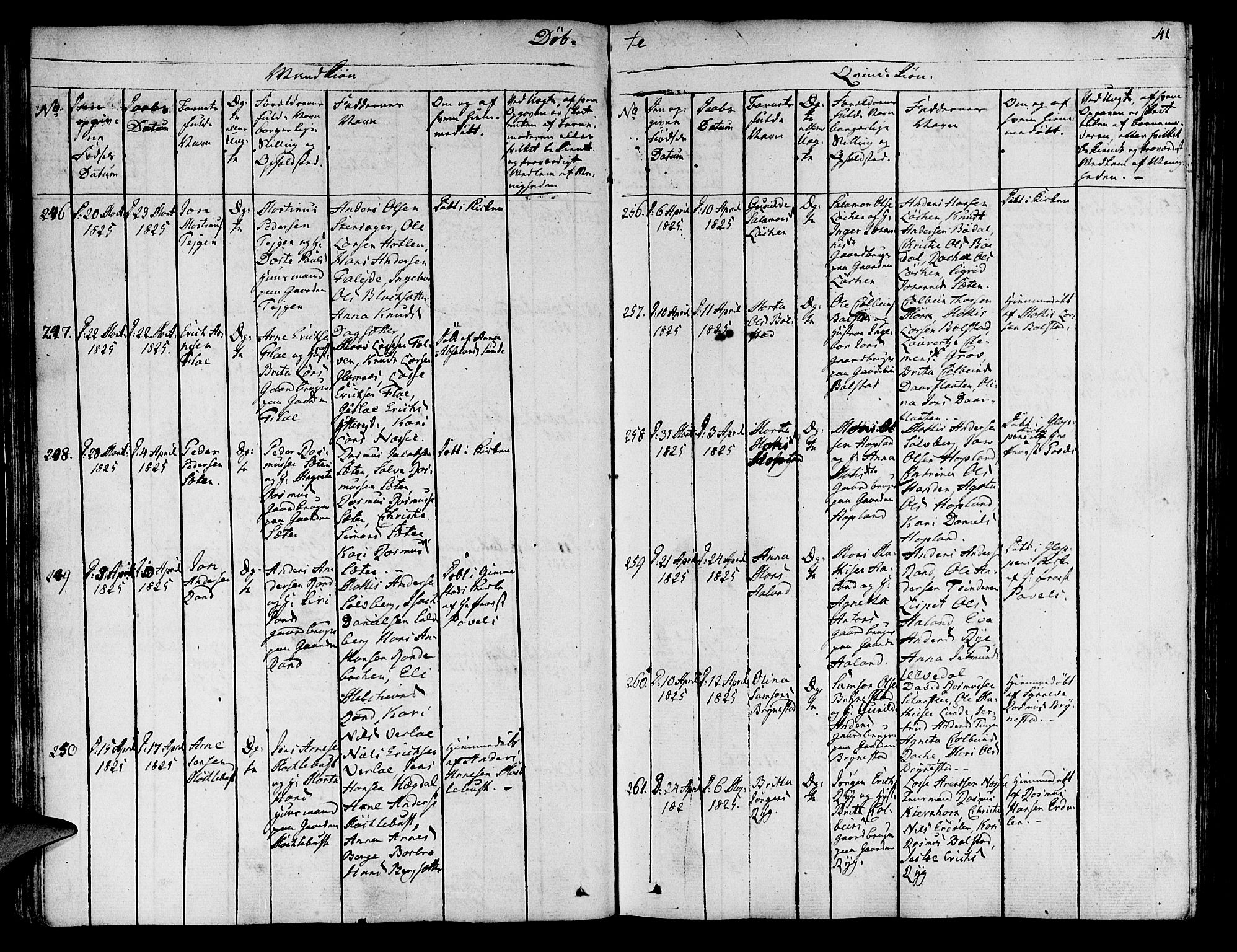 Innvik sokneprestembete, SAB/A-80501: Parish register (official) no. A 3, 1820-1832, p. 41