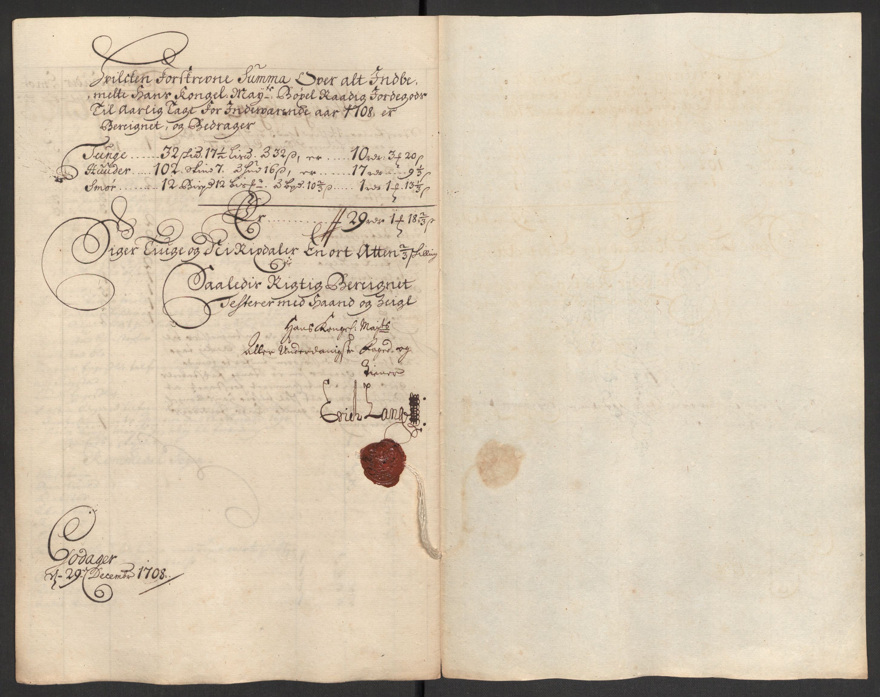 Rentekammeret inntil 1814, Reviderte regnskaper, Fogderegnskap, AV/RA-EA-4092/R16/L1044: Fogderegnskap Hedmark, 1708, p. 35