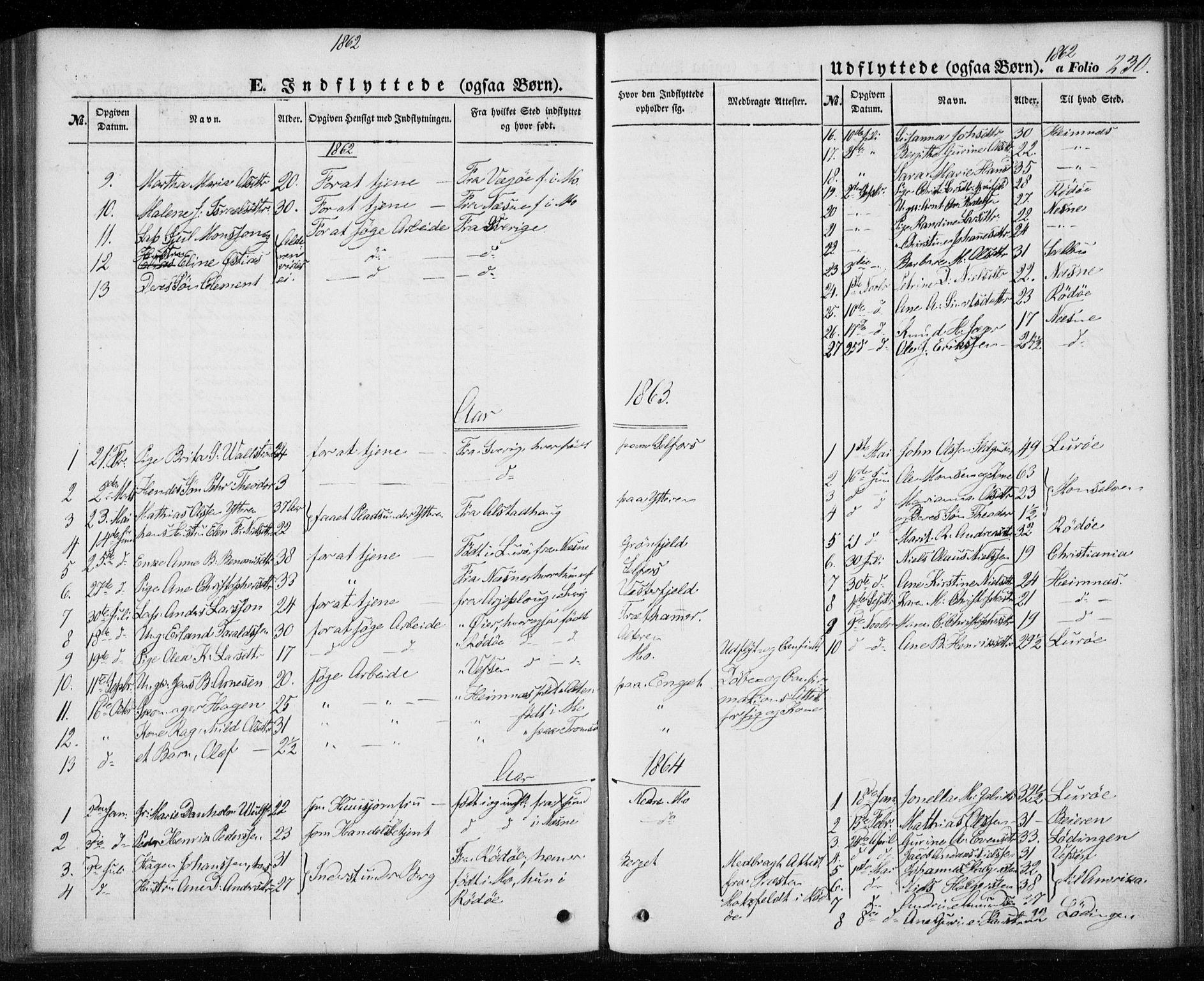 Ministerialprotokoller, klokkerbøker og fødselsregistre - Nordland, SAT/A-1459/827/L0392: Parish register (official) no. 827A04, 1853-1866, p. 230