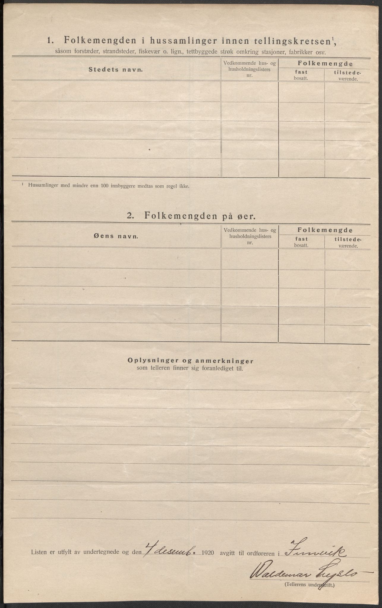 SAB, 1920 census for Innvik, 1920, p. 13