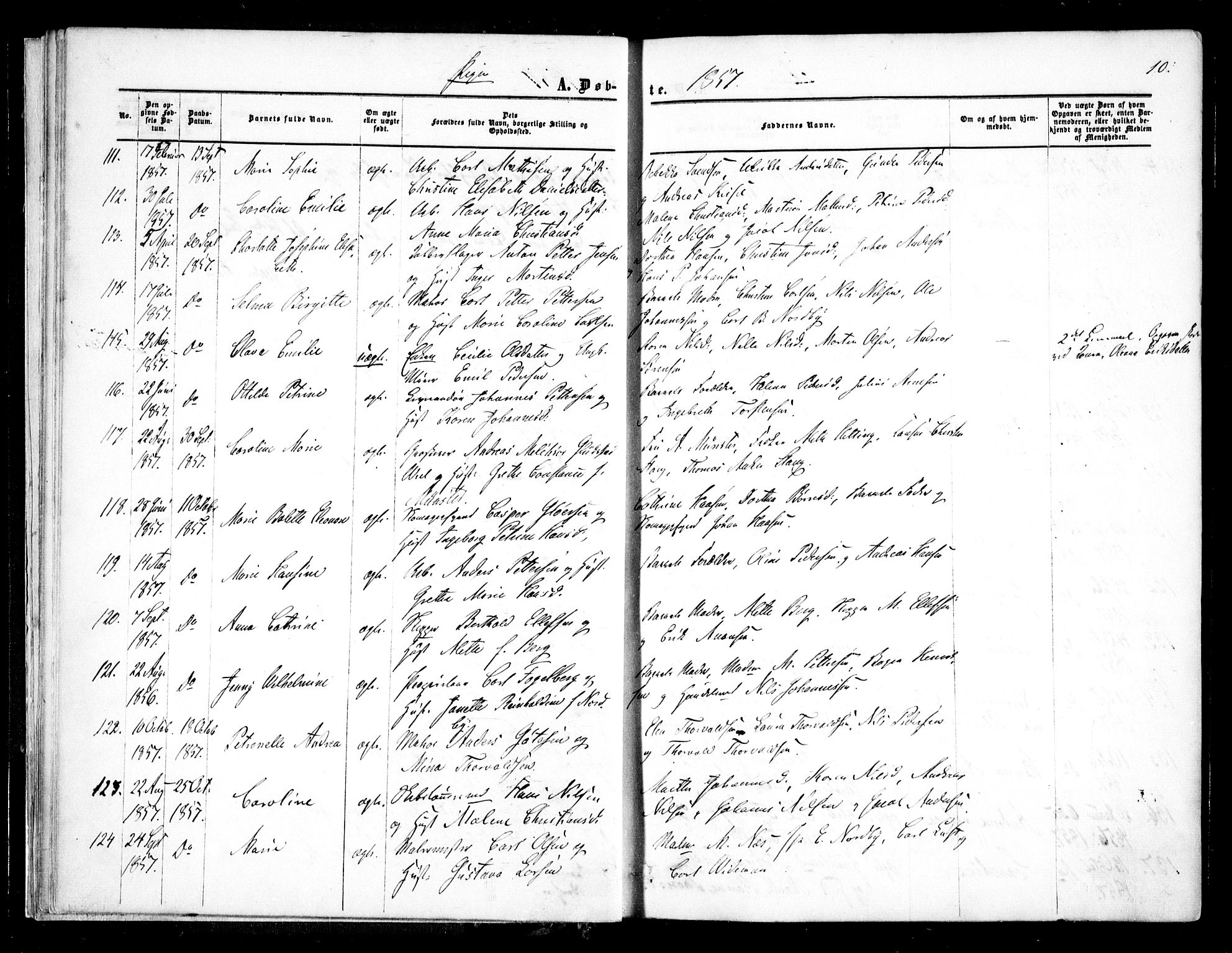 Halden prestekontor Kirkebøker, AV/SAO-A-10909/F/Fa/L0007: Parish register (official) no. I 7, 1857-1865, p. 10