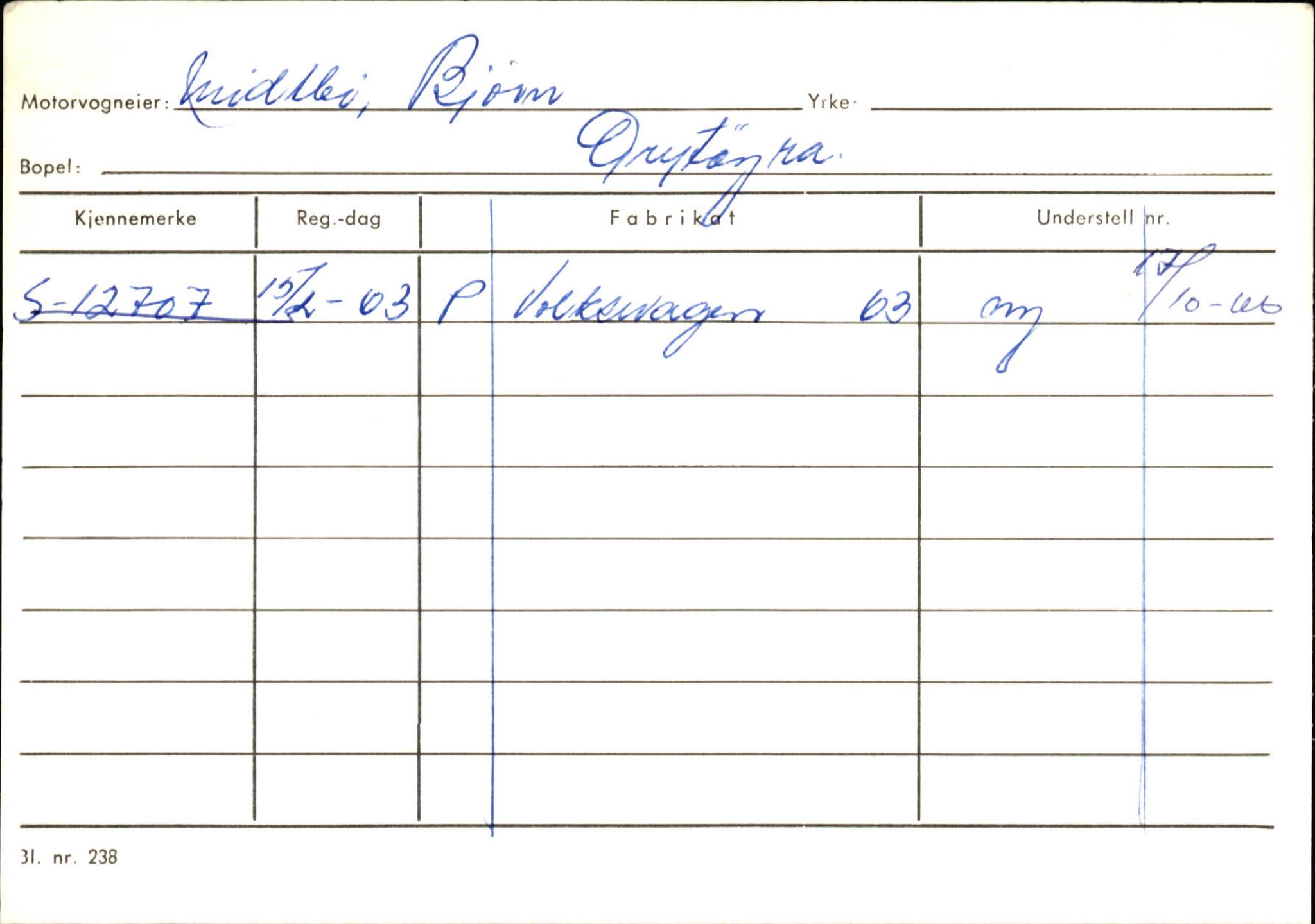 Statens vegvesen, Sogn og Fjordane vegkontor, SAB/A-5301/4/F/L0132: Eigarregister Askvoll A-Å. Balestrand A-Å, 1945-1975, p. 832