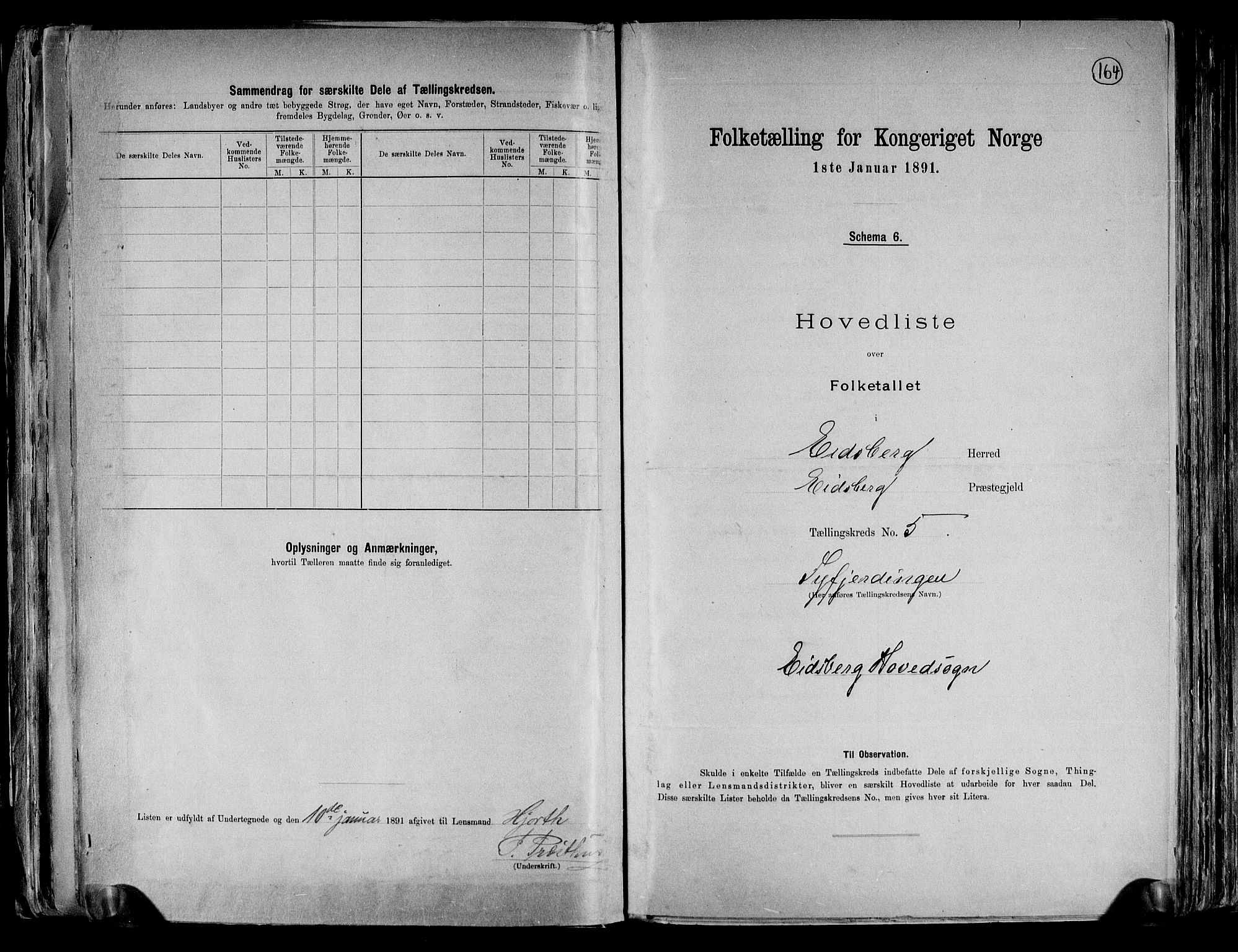 RA, 1891 census for 0125 Eidsberg, 1891, p. 16