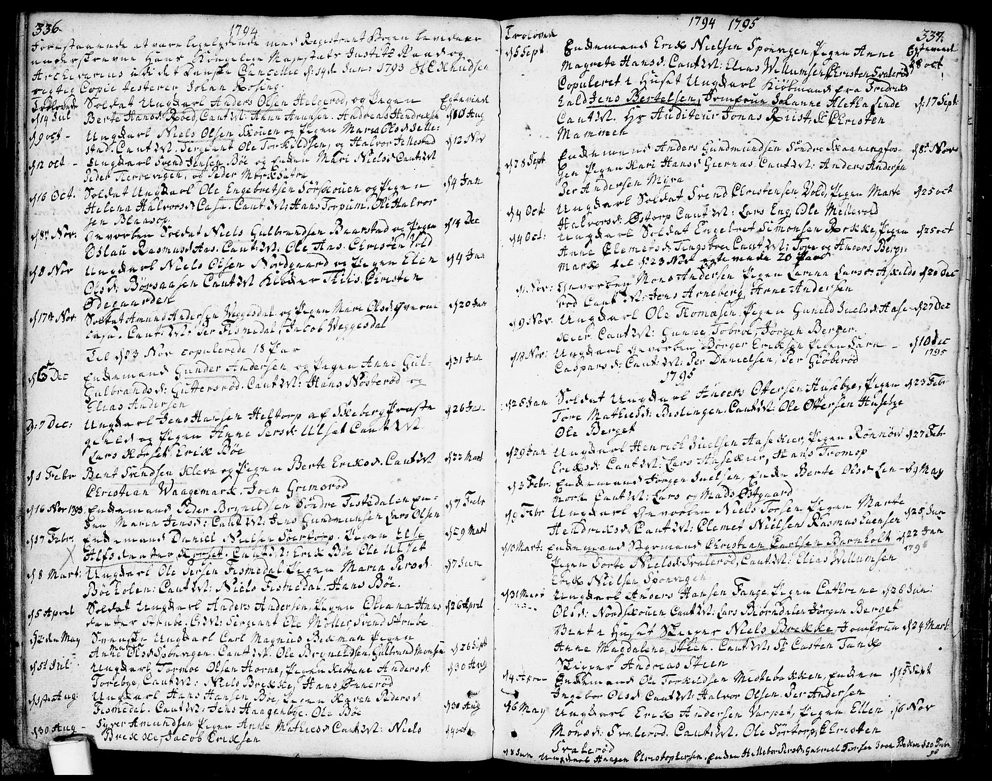 Berg prestekontor Kirkebøker, AV/SAO-A-10902/F/Fa/L0001: Parish register (official) no. I 1, 1770-1814, p. 336-337