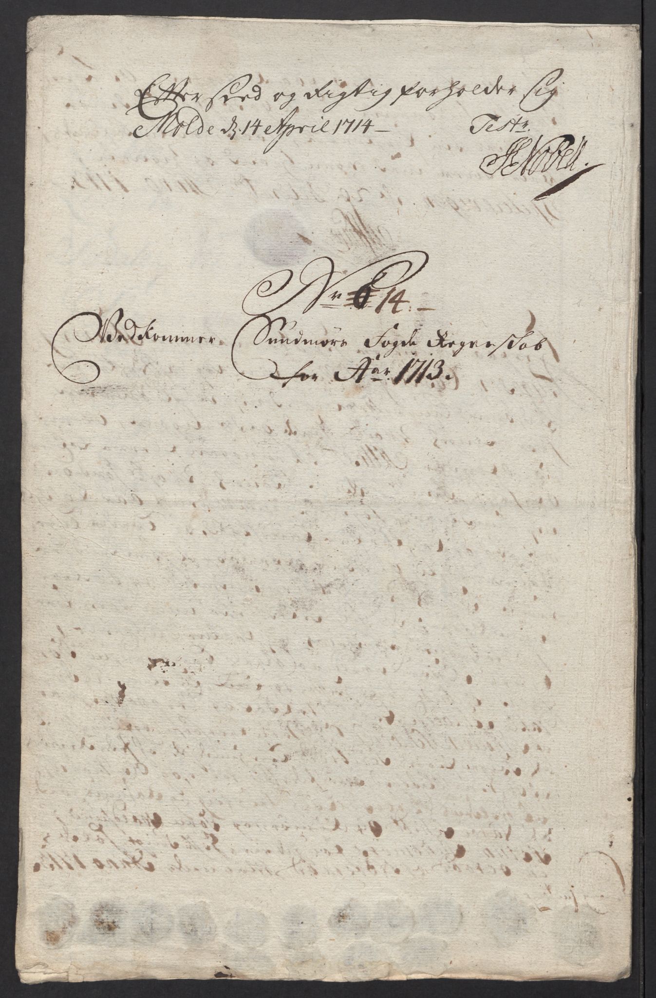 Rentekammeret inntil 1814, Reviderte regnskaper, Fogderegnskap, AV/RA-EA-4092/R54/L3565: Fogderegnskap Sunnmøre, 1712-1713, p. 465