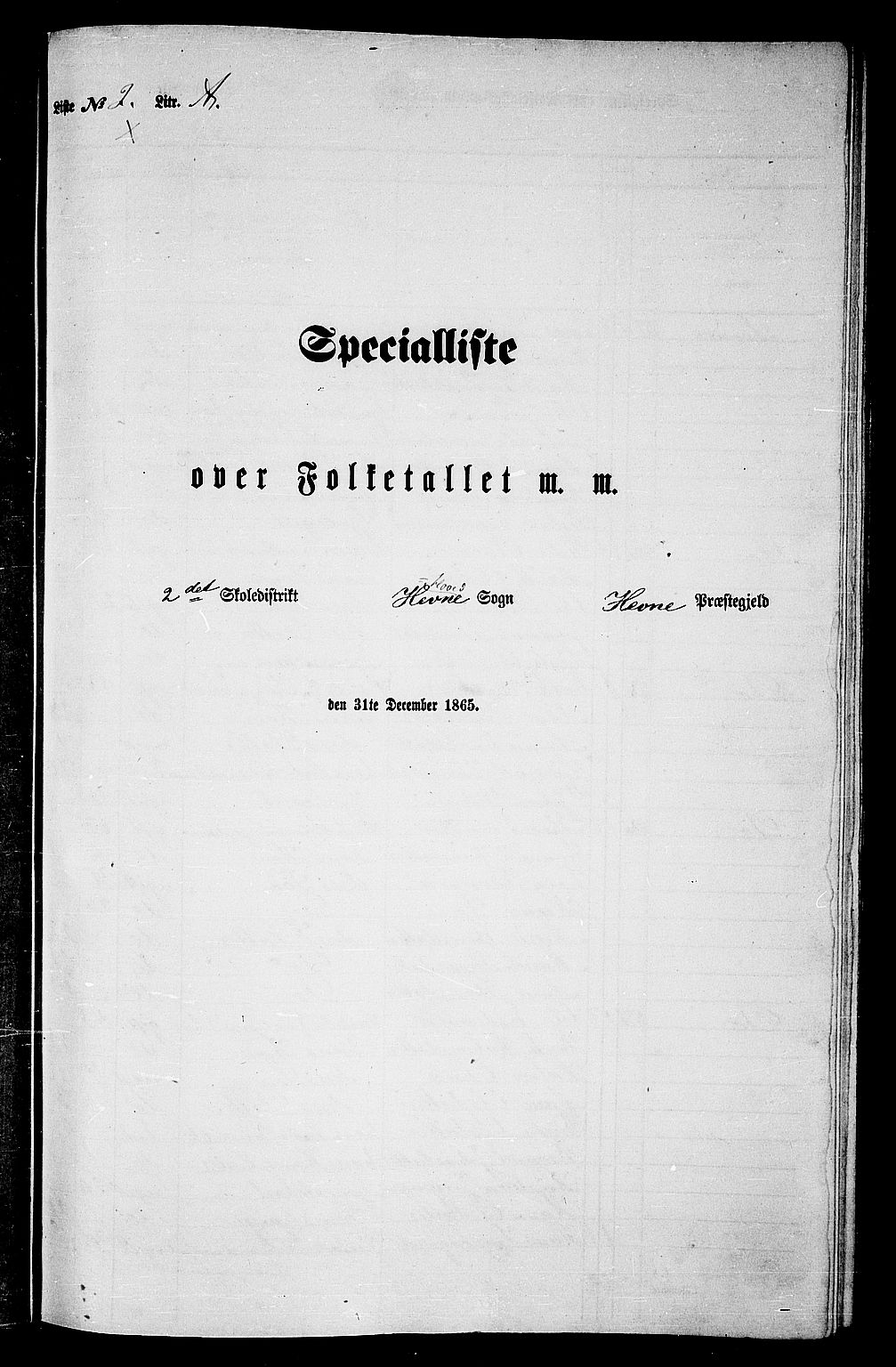 RA, 1865 census for Hemne, 1865, p. 34