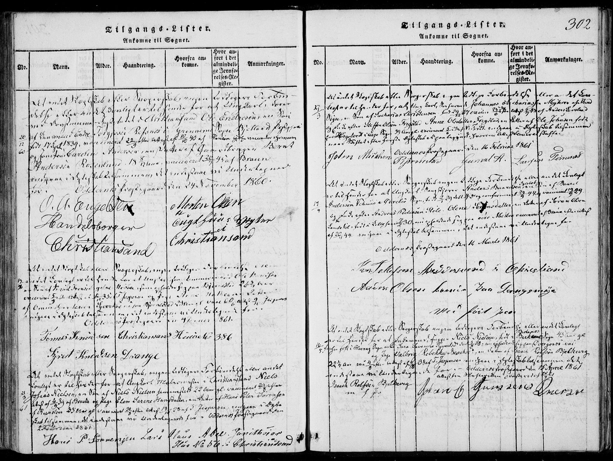 Oddernes sokneprestkontor, AV/SAK-1111-0033/F/Fa/Faa/L0005: Parish register (official) no. A 5, 1820-1838, p. 302