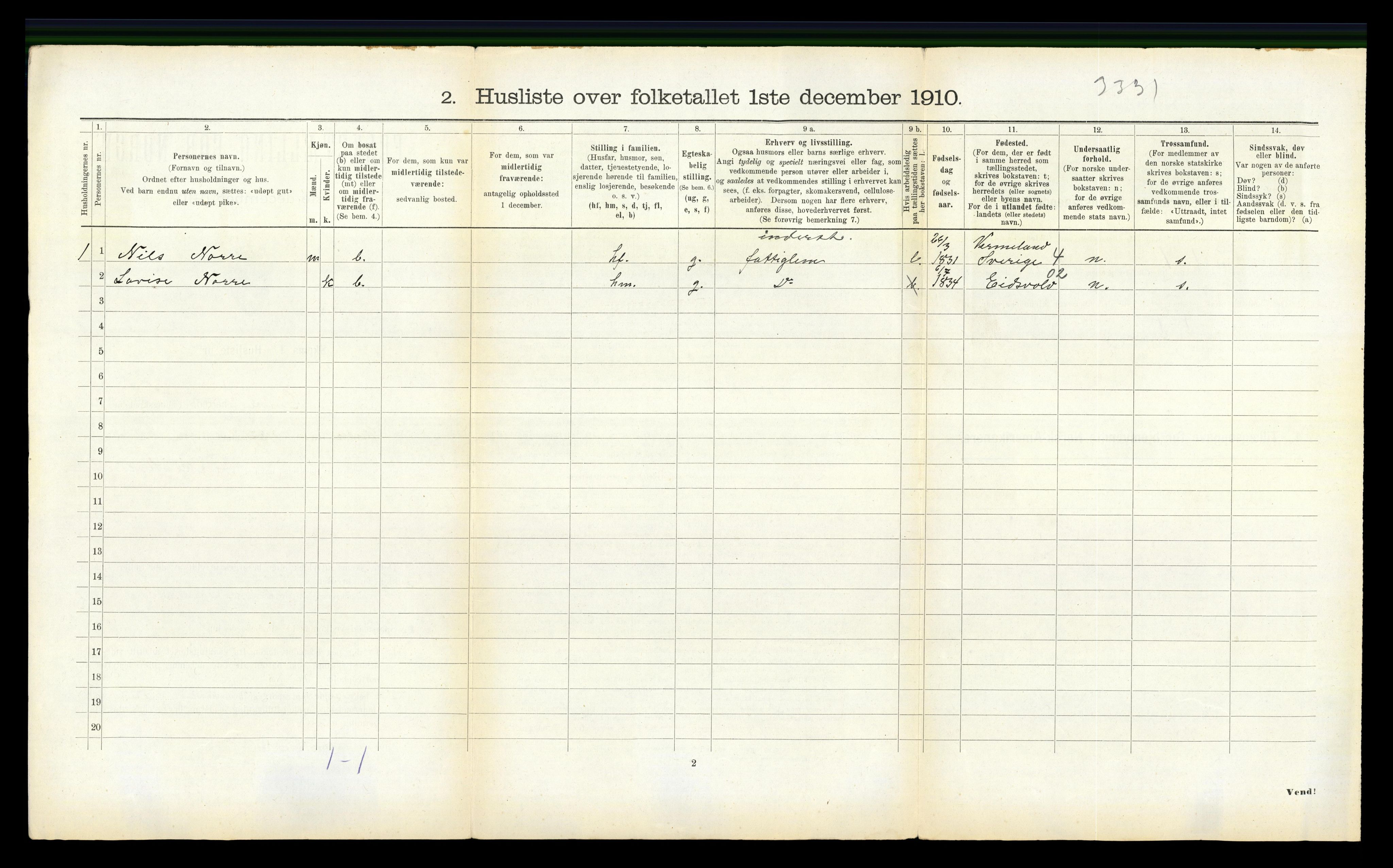 RA, 1910 census for Giske, 1910, p. 152