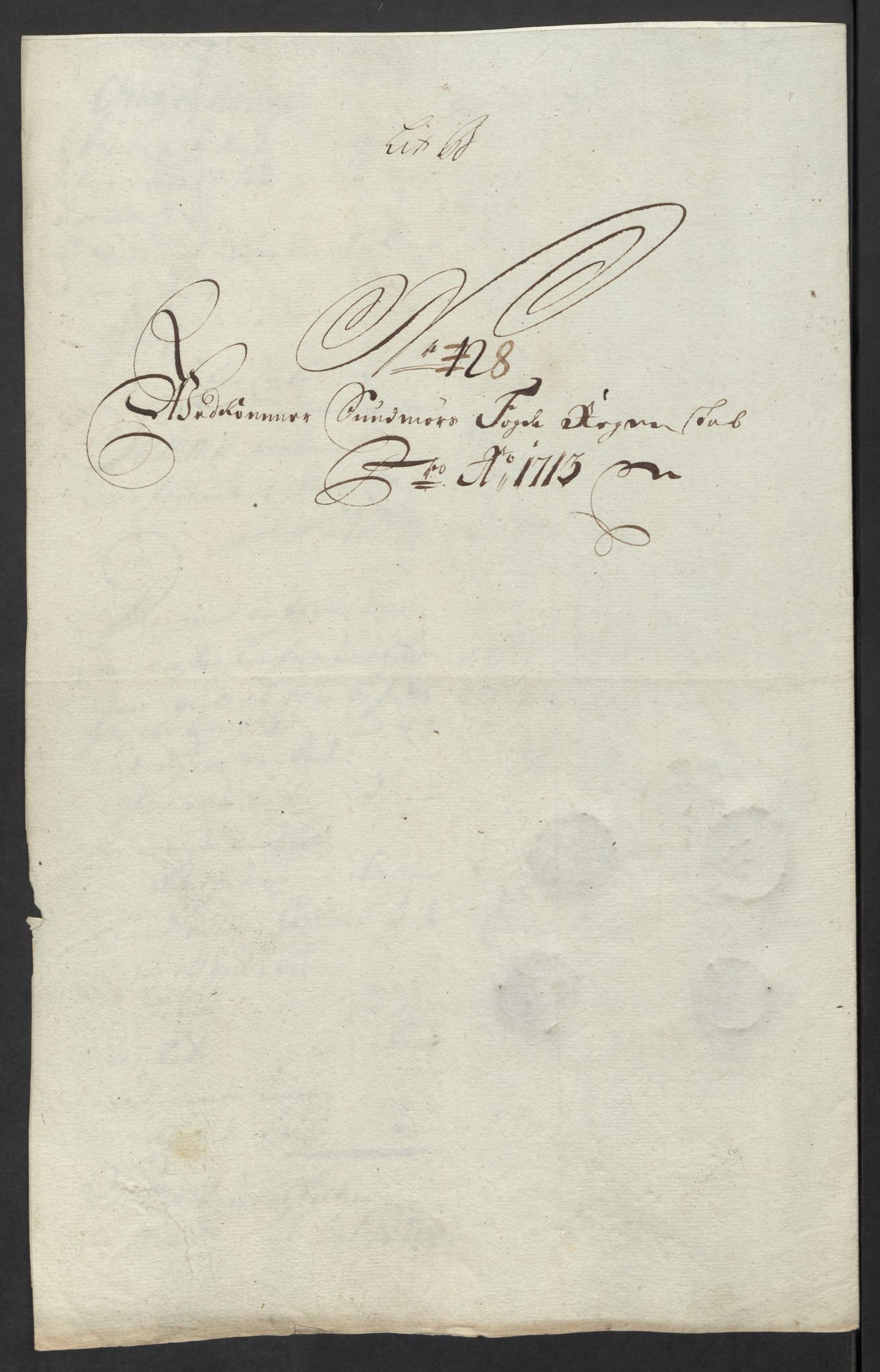 Rentekammeret inntil 1814, Reviderte regnskaper, Fogderegnskap, RA/EA-4092/R54/L3565: Fogderegnskap Sunnmøre, 1712-1713, p. 511