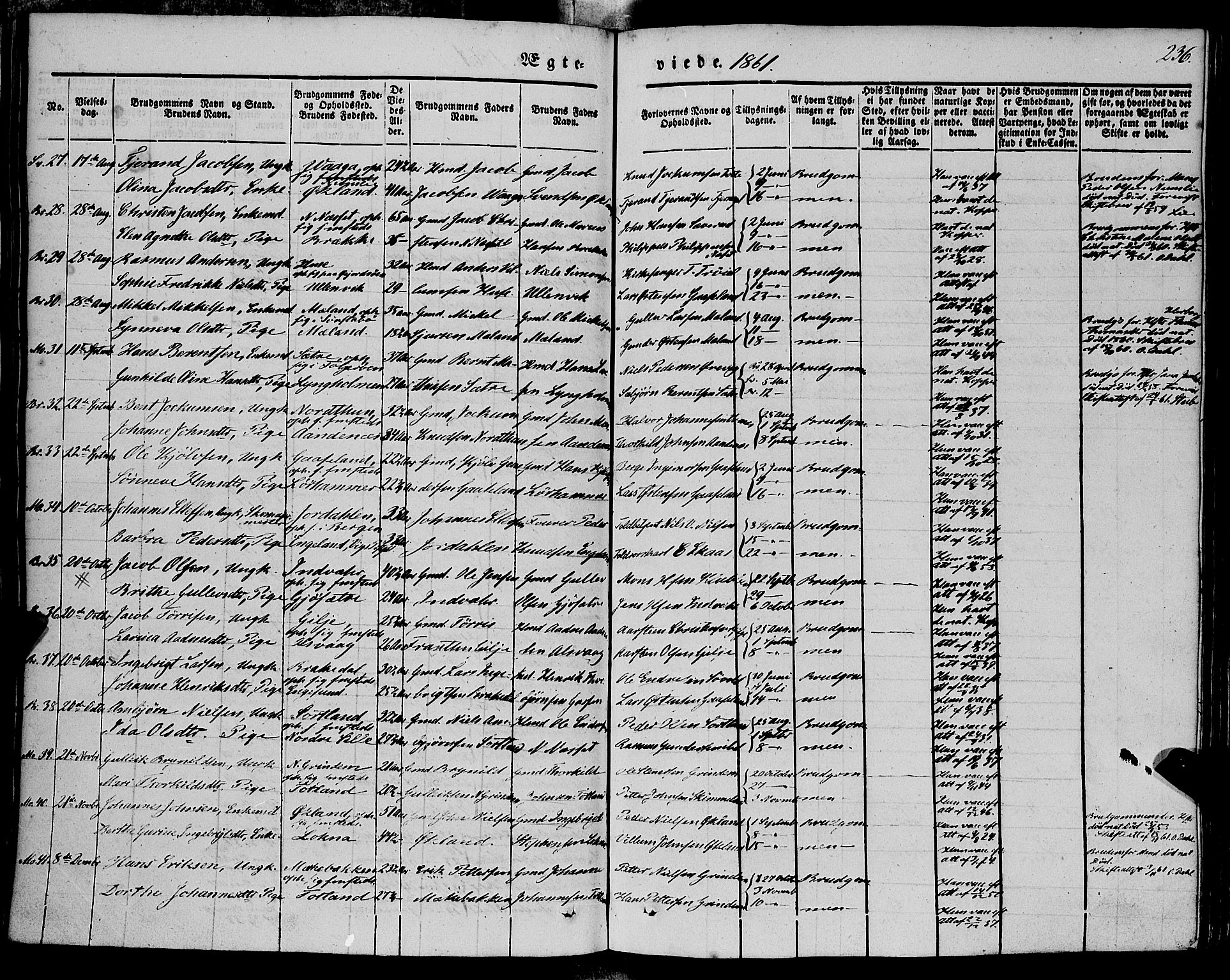 Finnås sokneprestembete, AV/SAB-A-99925/H/Ha/Haa/Haaa/L0007: Parish register (official) no. A 7, 1850-1862, p. 236