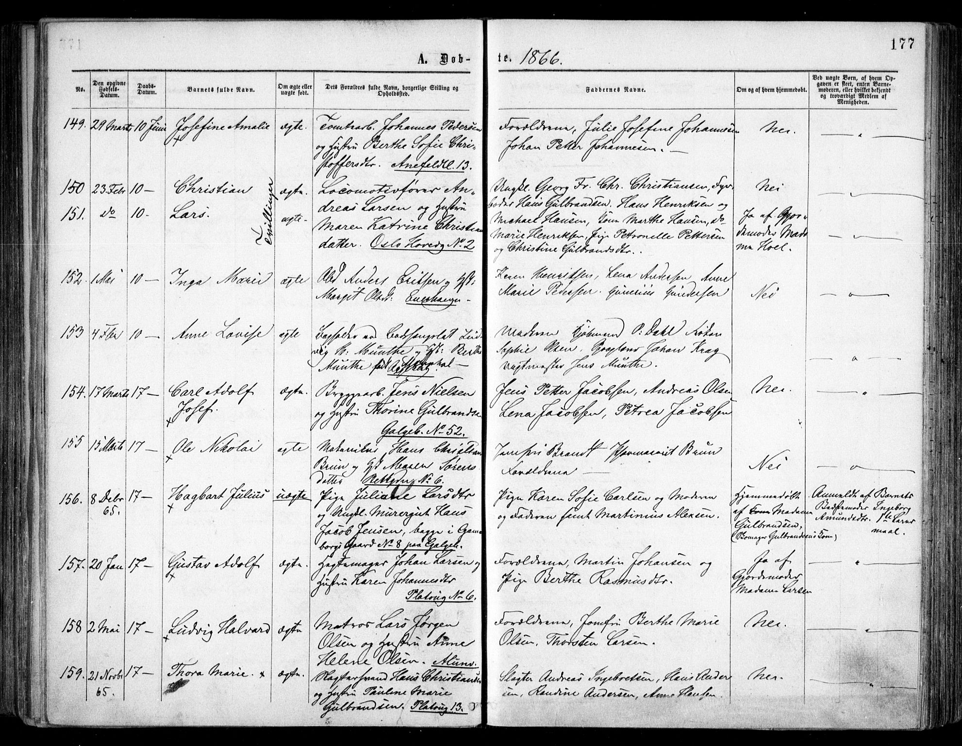 Grønland prestekontor Kirkebøker, SAO/A-10848/F/Fa/L0002: Parish register (official) no. 2, 1862-1868, p. 177