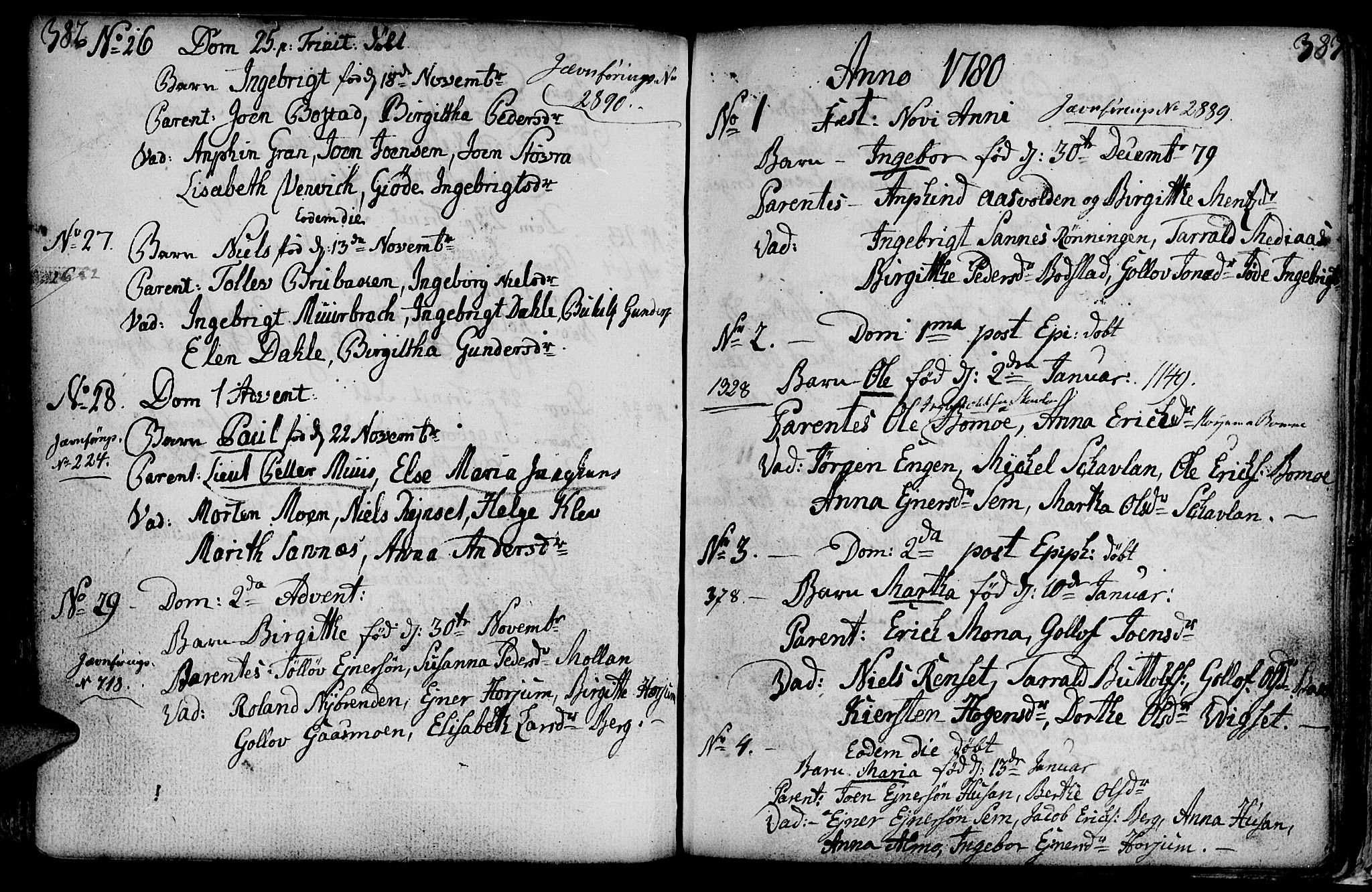 Ministerialprotokoller, klokkerbøker og fødselsregistre - Nord-Trøndelag, SAT/A-1458/749/L0467: Parish register (official) no. 749A01, 1733-1787, p. 382-383