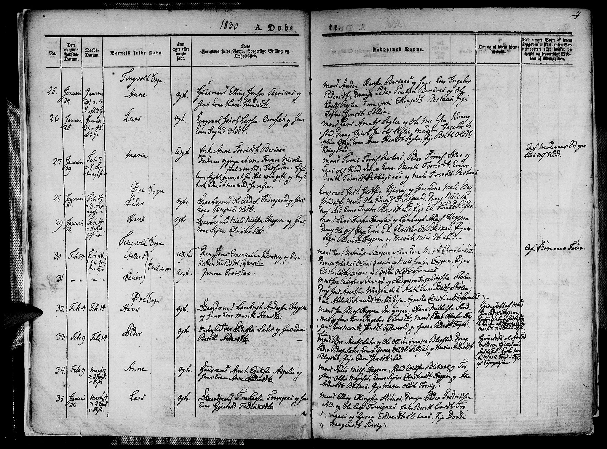 Ministerialprotokoller, klokkerbøker og fødselsregistre - Møre og Romsdal, SAT/A-1454/586/L0983: Parish register (official) no. 586A09, 1829-1843, p. 4