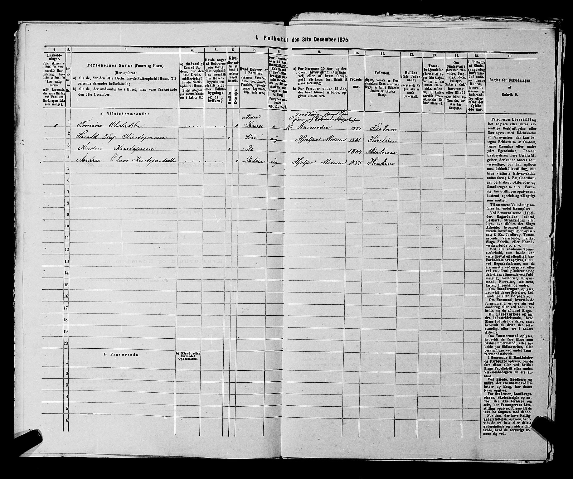 RA, 1875 census for 0111P Hvaler, 1875, p. 966