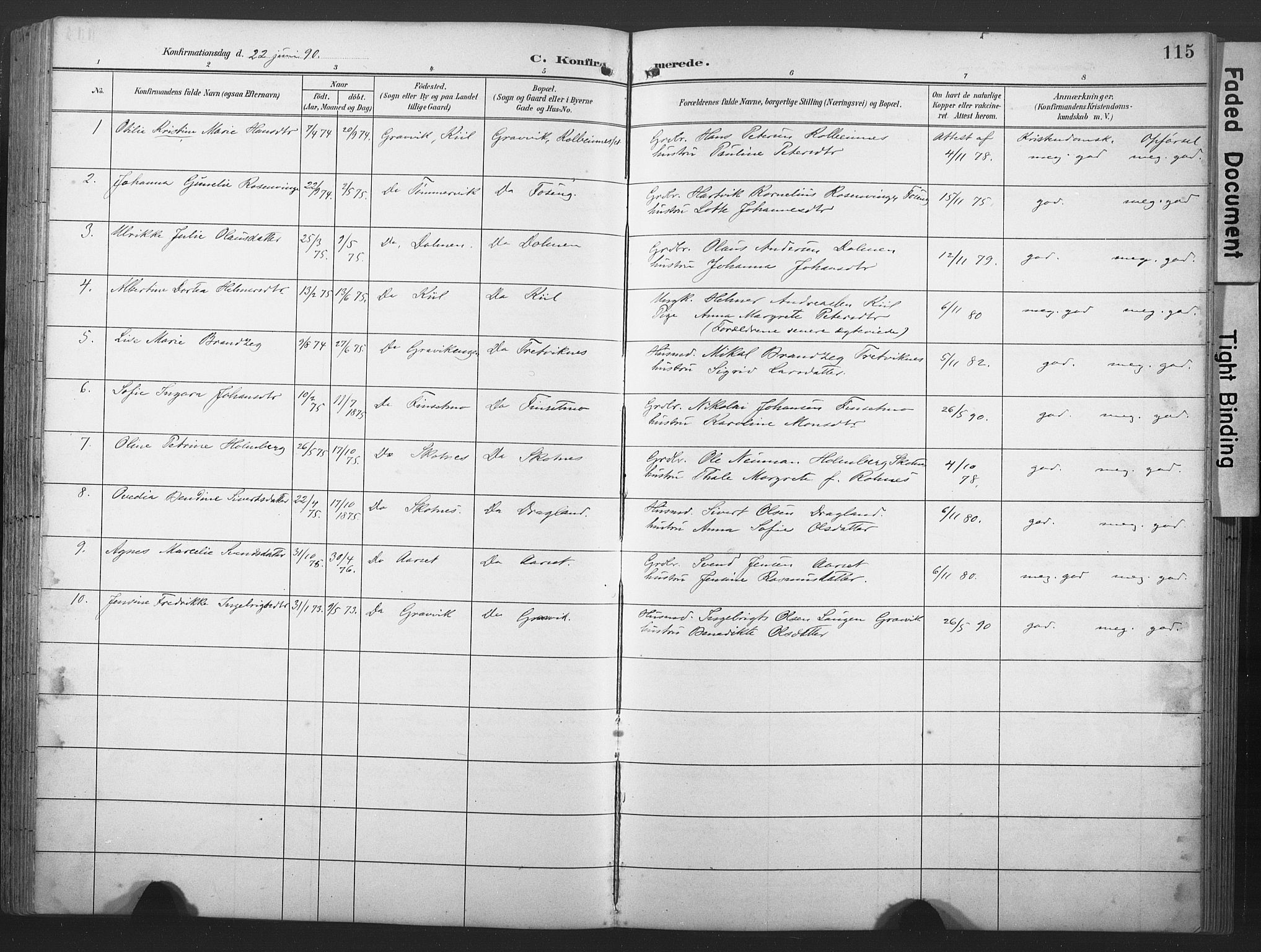 Ministerialprotokoller, klokkerbøker og fødselsregistre - Nord-Trøndelag, SAT/A-1458/789/L0706: Parish register (copy) no. 789C01, 1888-1931, p. 115