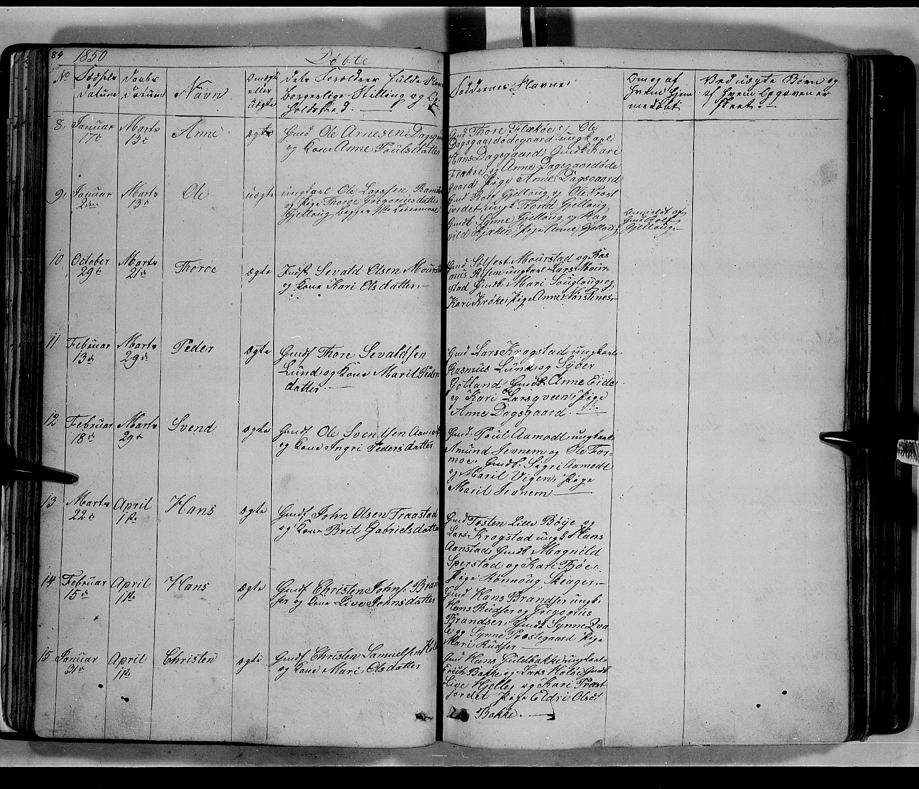 Lom prestekontor, SAH/PREST-070/L/L0004: Parish register (copy) no. 4, 1845-1864, p. 84-85