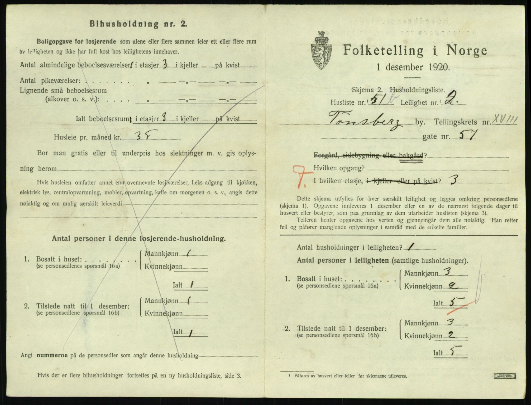 SAKO, 1920 census for Tønsberg, 1920, p. 7139