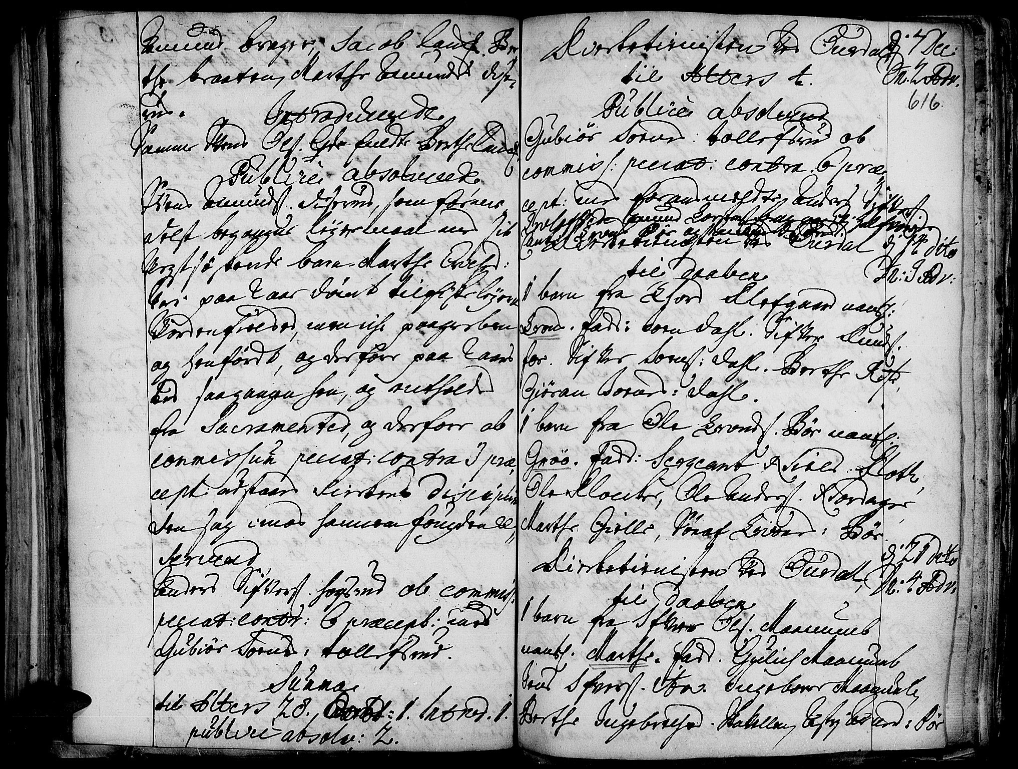 Aurdal prestekontor, AV/SAH-PREST-126/H/Ha/Haa/L0001: Parish register (official) no. 1-3, 1692-1730, p. 616