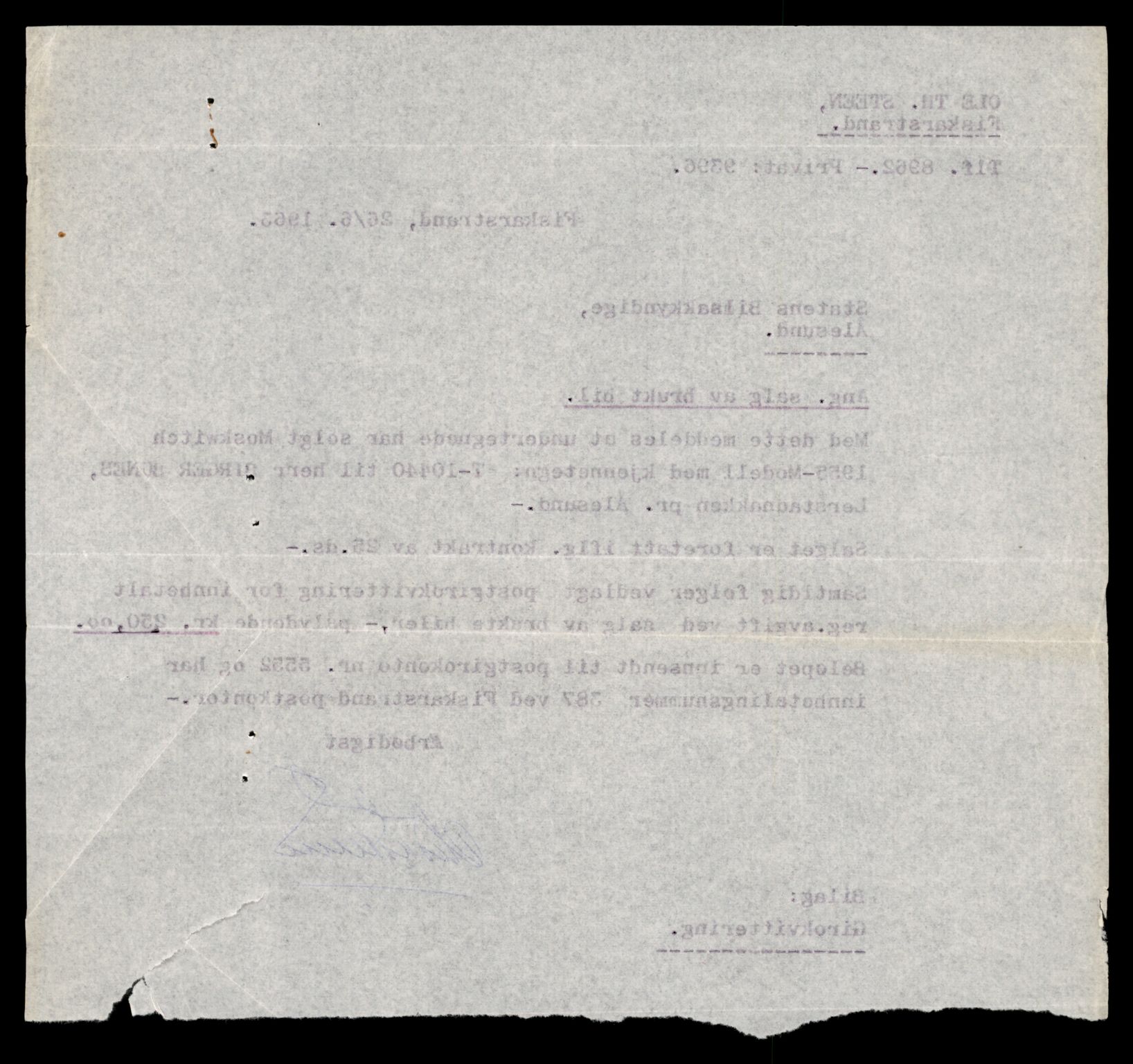 Møre og Romsdal vegkontor - Ålesund trafikkstasjon, AV/SAT-A-4099/F/Fe/L0020: Registreringskort for kjøretøy T 10351 - T 10470, 1927-1998, p. 2442