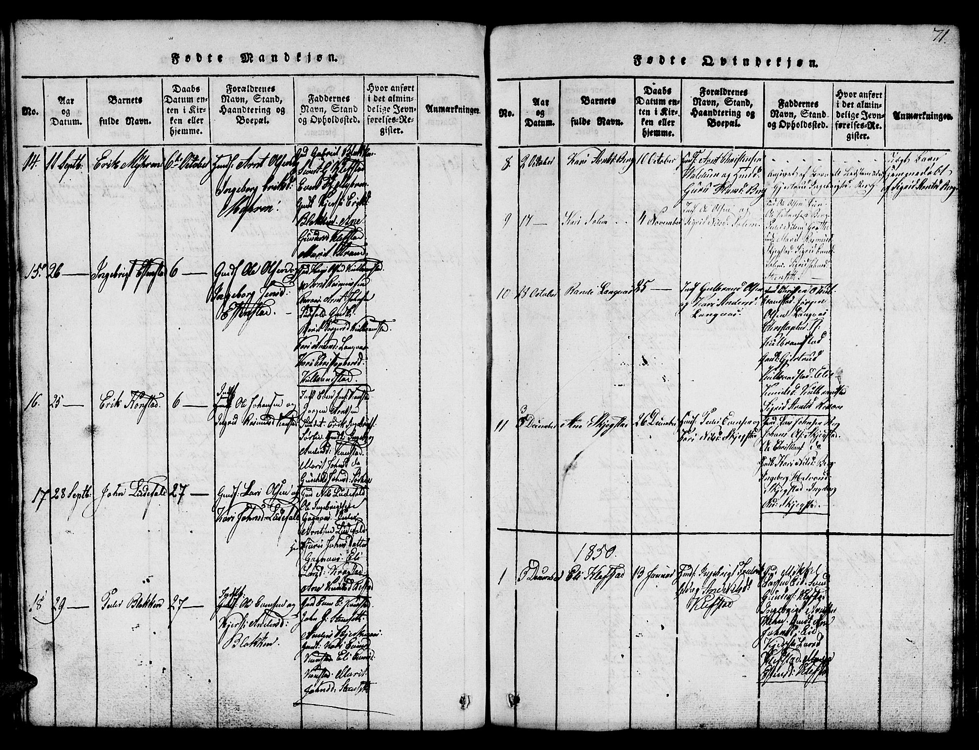 Ministerialprotokoller, klokkerbøker og fødselsregistre - Sør-Trøndelag, SAT/A-1456/694/L1130: Parish register (copy) no. 694C02, 1816-1857, p. 71