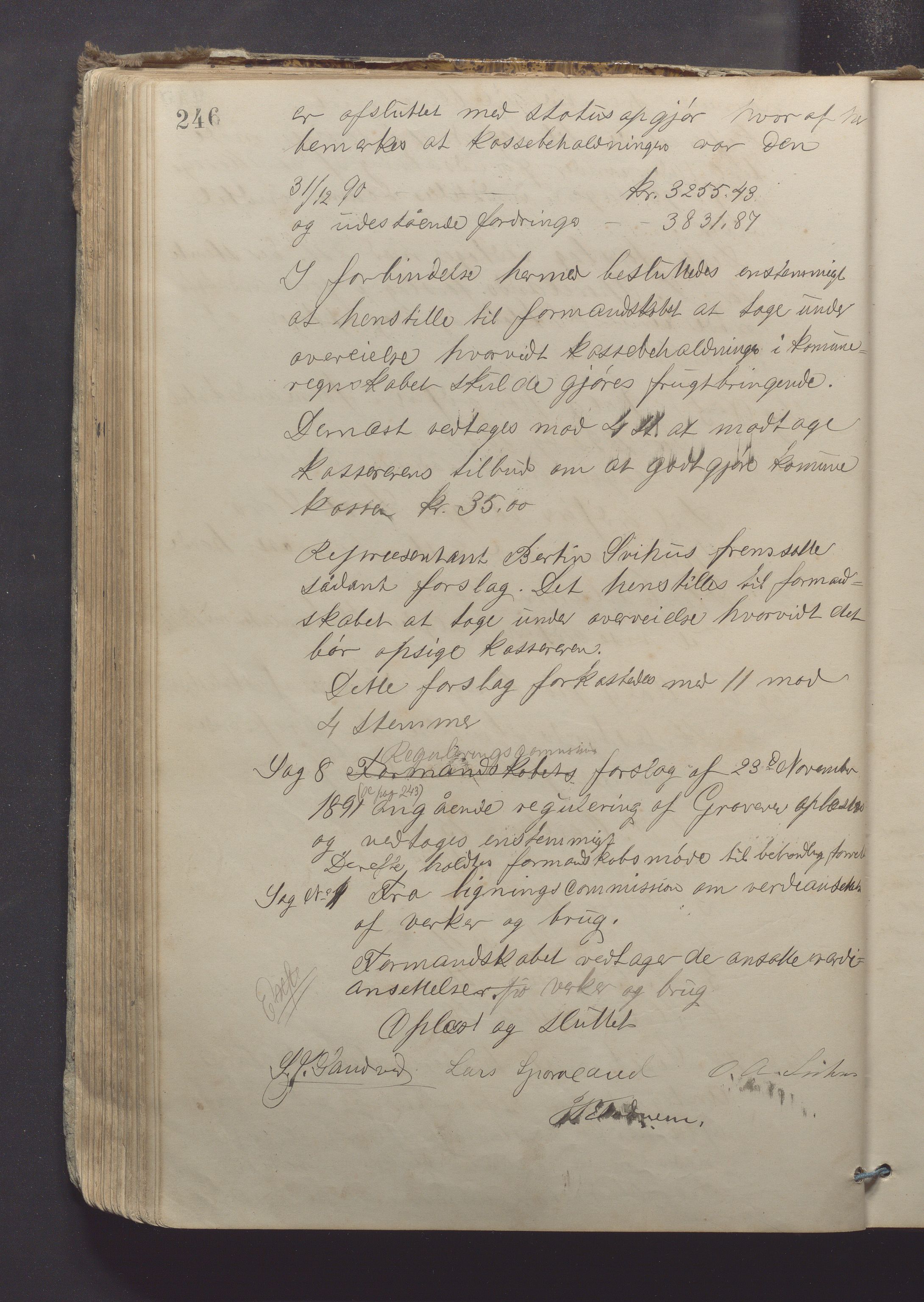 Høyland kommune - Formannskapet, IKAR/K-100046/Aa/L0003: Møtebok, 1883-1895, p. 246