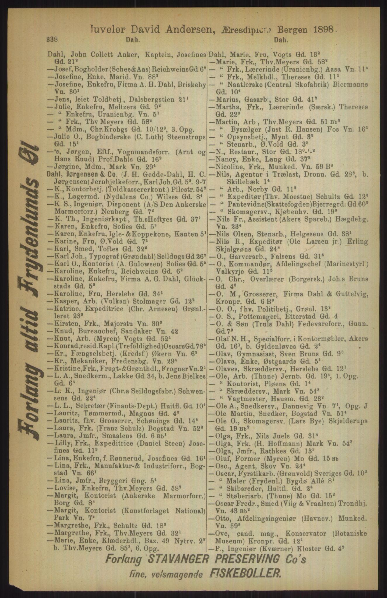 Kristiania/Oslo adressebok, PUBL/-, 1911, p. 338