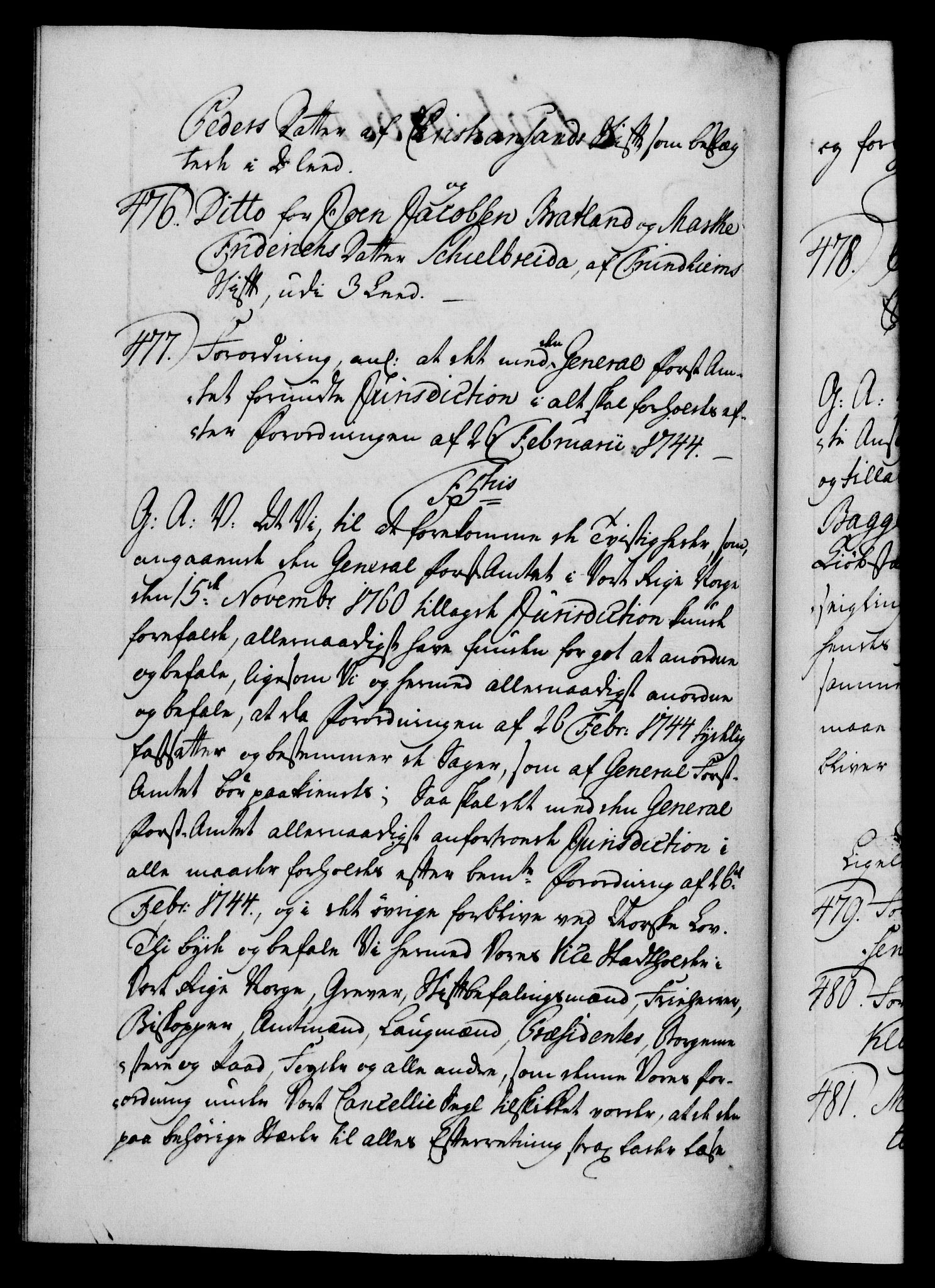 Danske Kanselli 1572-1799, RA/EA-3023/F/Fc/Fca/Fcaa/L0042: Norske registre, 1763-1766, p. 167b