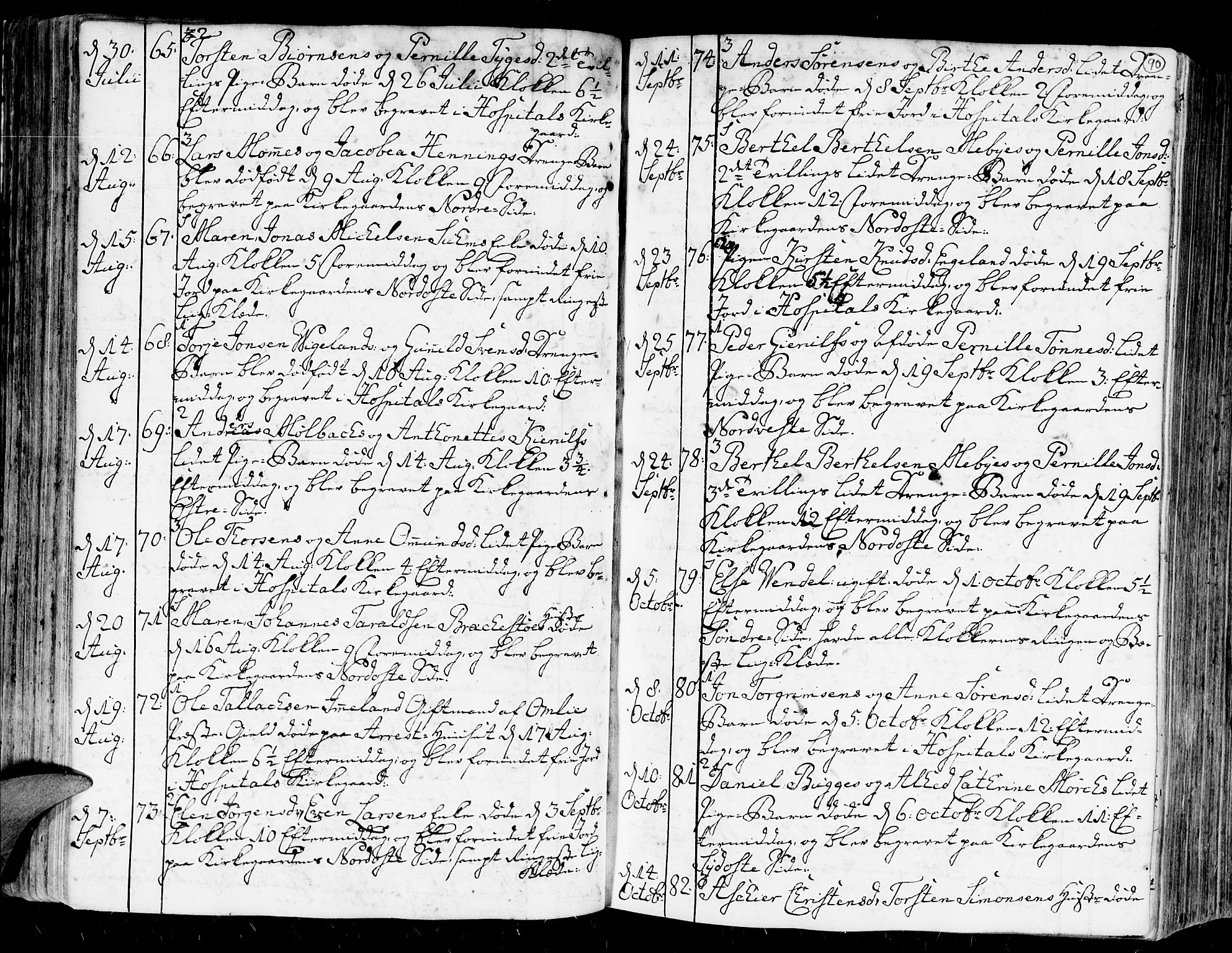 Kristiansand domprosti, AV/SAK-1112-0006/F/Fa/L0004: Parish register (official) no. A 4, 1762-1794, p. 90