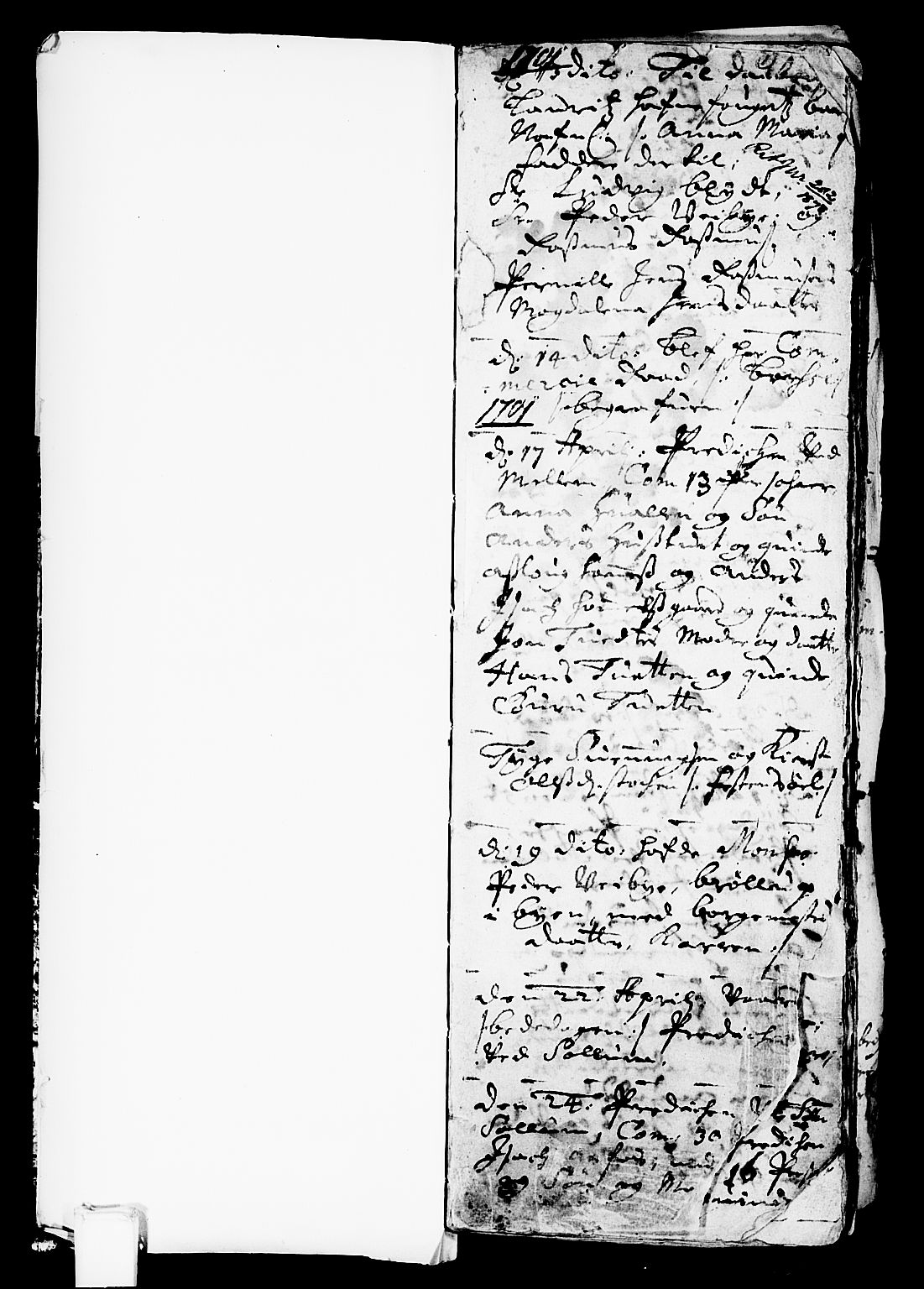 Solum kirkebøker, SAKO/A-306/F/Fa/L0001: Parish register (official) no. I 1, 1701-1716, p. 1