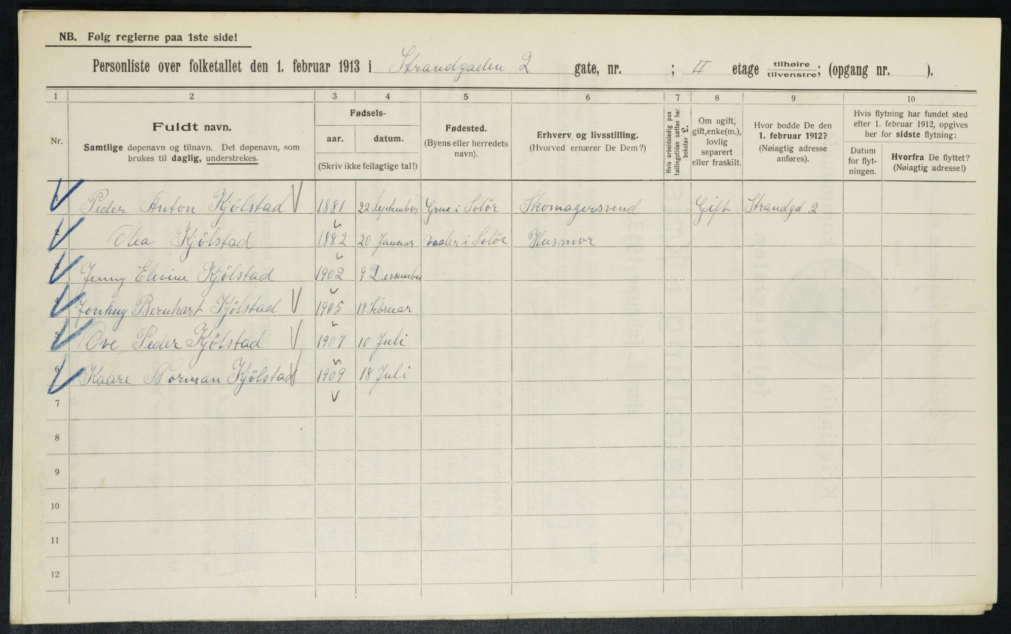 OBA, Municipal Census 1913 for Kristiania, 1913, p. 103775