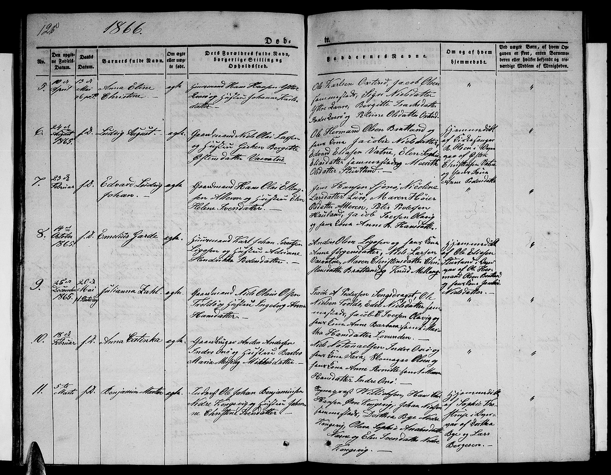 Ministerialprotokoller, klokkerbøker og fødselsregistre - Nordland, AV/SAT-A-1459/839/L0572: Parish register (copy) no. 839C02, 1841-1873, p. 125