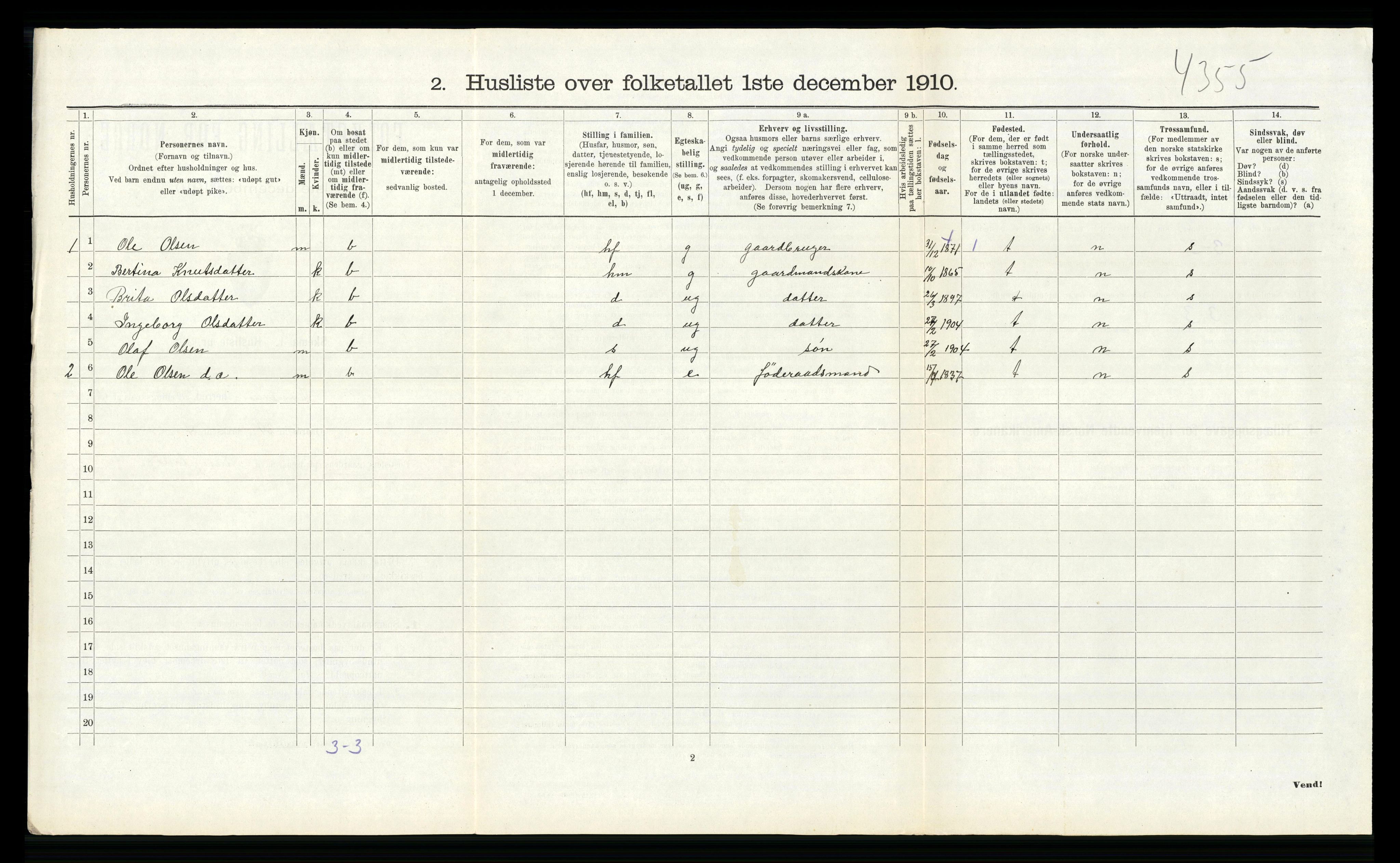 RA, 1910 census for Alversund, 1910, p. 387