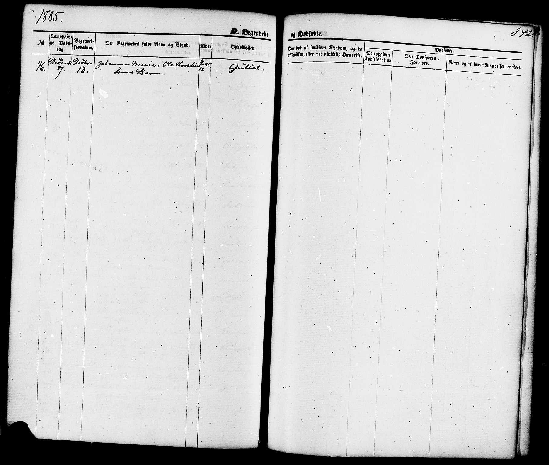 Gjerpen kirkebøker, AV/SAKO-A-265/F/Fa/L0009: Parish register (official) no. I 9, 1872-1885, p. 342