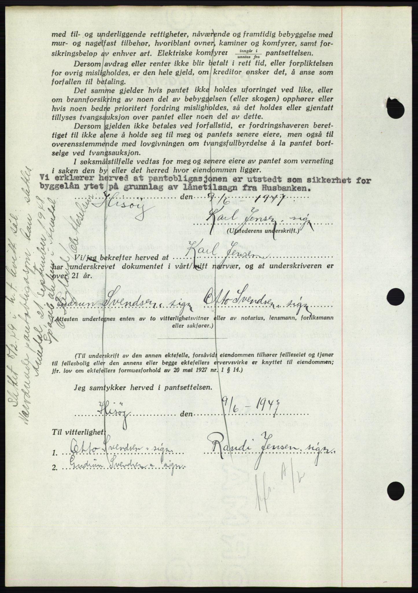 Nedenes sorenskriveri, AV/SAK-1221-0006/G/Gb/Gbb/L0004: Mortgage book no. B4, 1947-1947, Diary no: : 729/1947