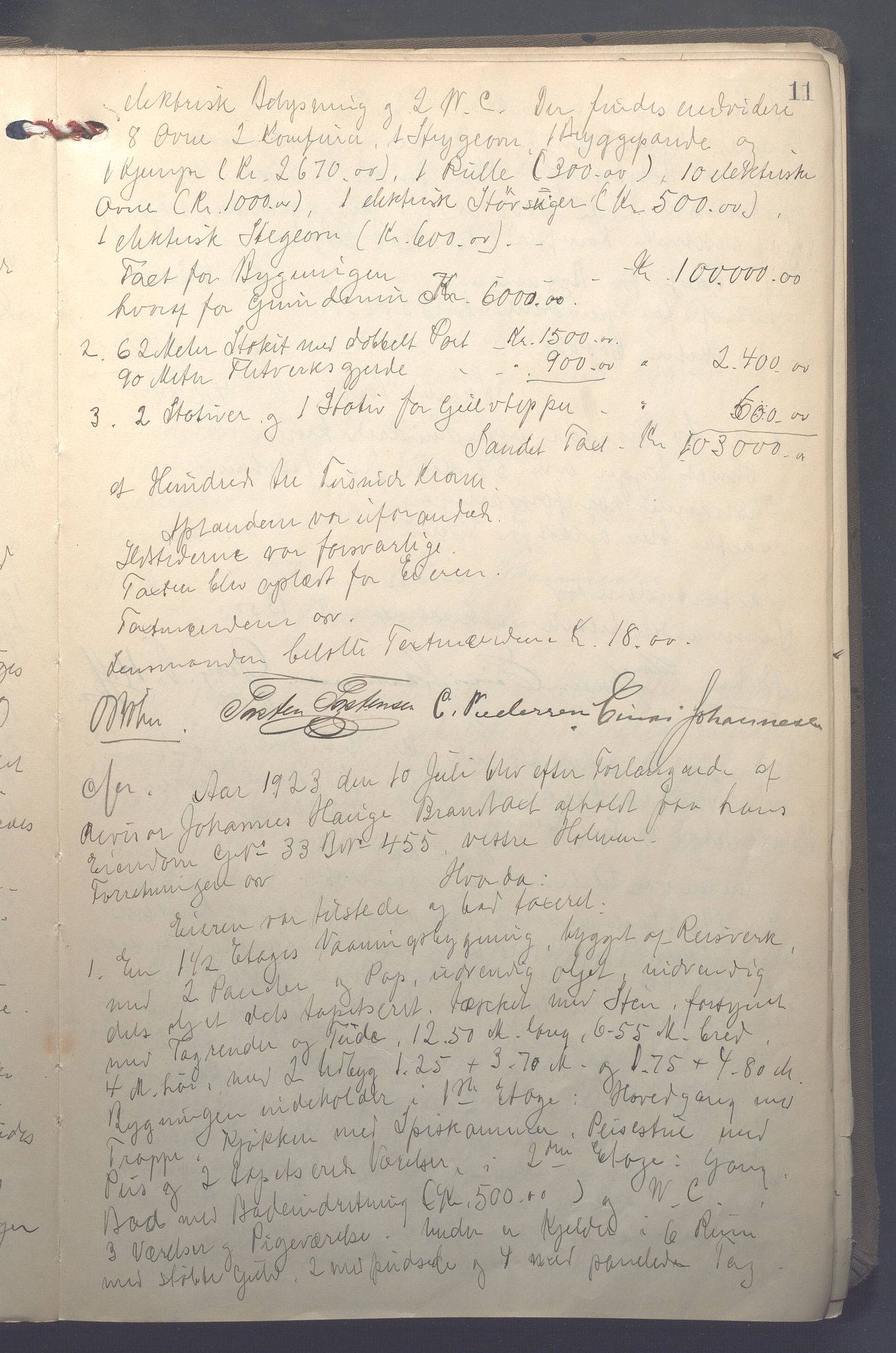 Lensmennene i Aker, OBA/A-10133/F/Fb/L0002: Branntakstprotokoll, 1922-1929, p. 11