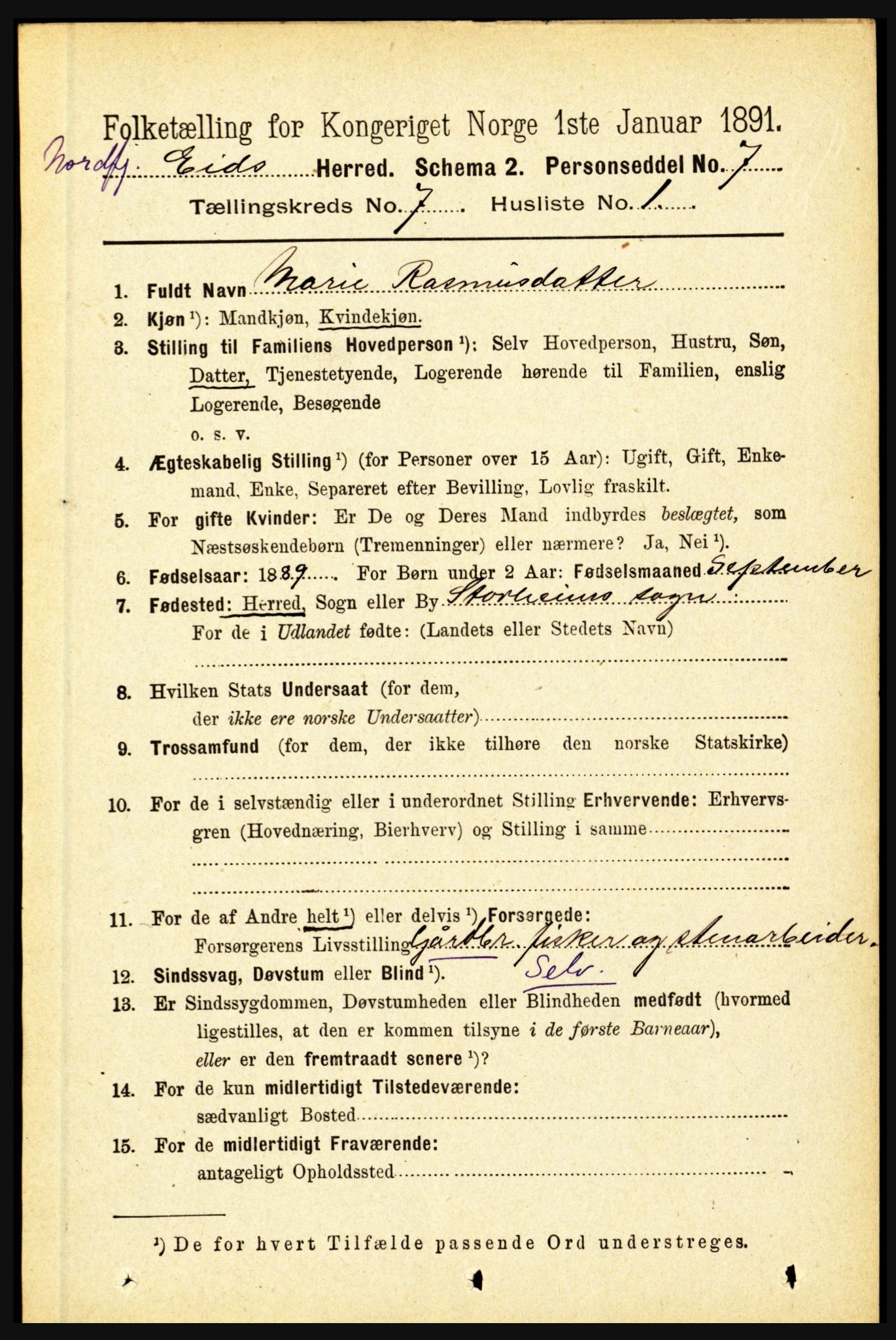 RA, 1891 census for 1443 Eid, 1891, p. 1790