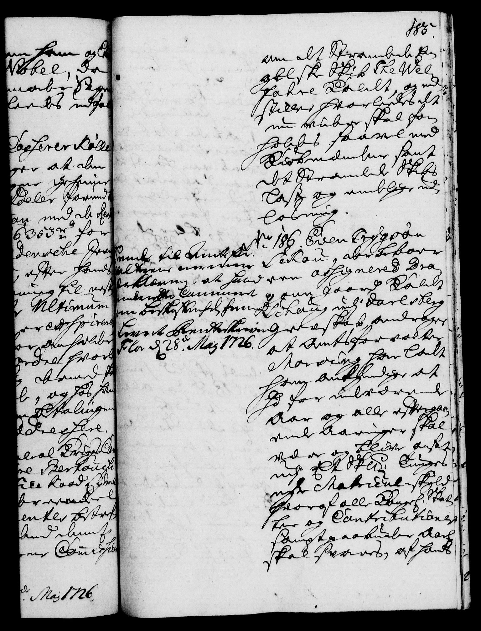 Rentekammeret, Kammerkanselliet, AV/RA-EA-3111/G/Gh/Gha/L0008: Norsk ekstraktmemorialprotokoll (merket RK 53.53), 1725-1726, p. 185