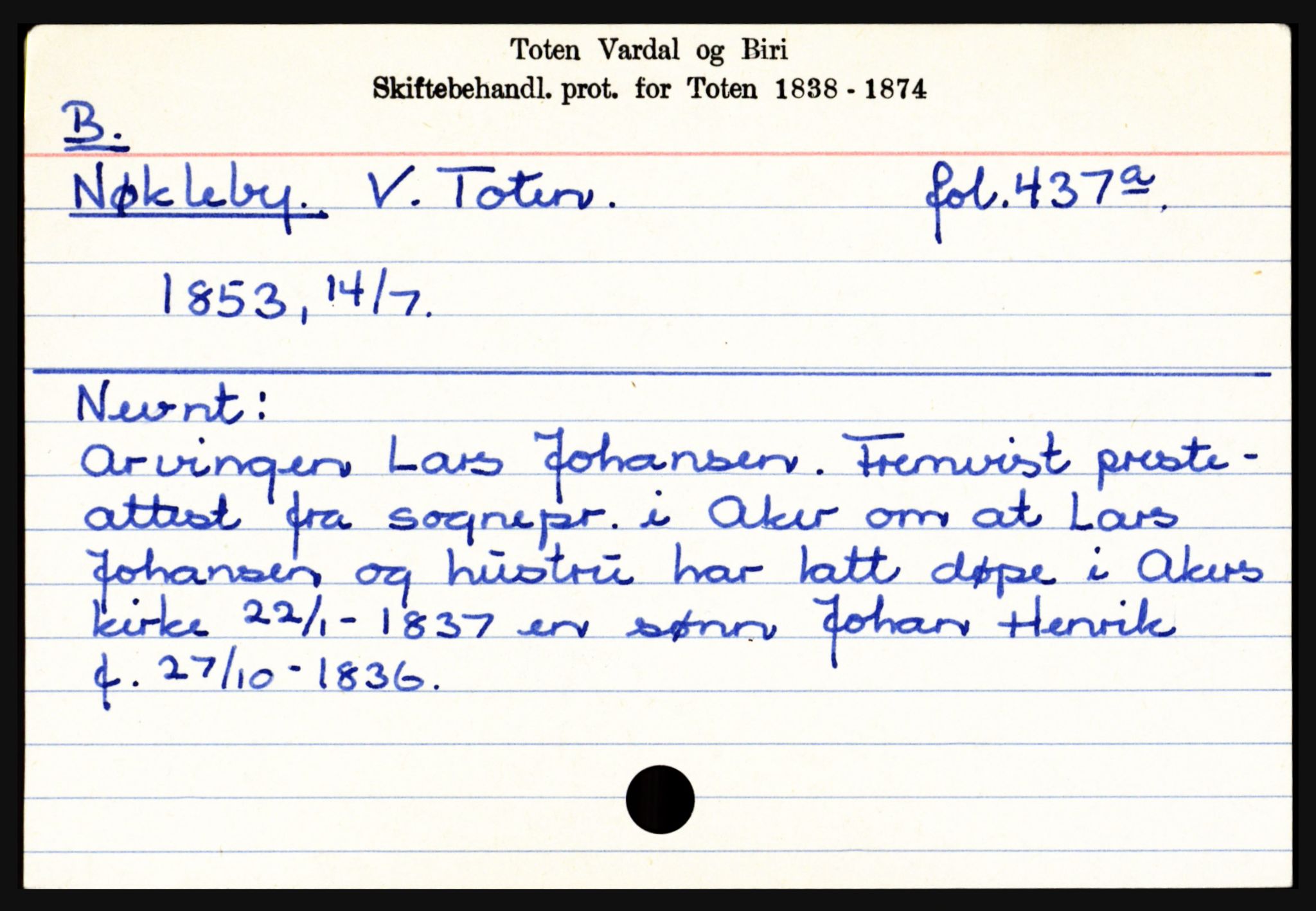 Toten tingrett, SAH/TING-006/J, 1657-1903, p. 14941