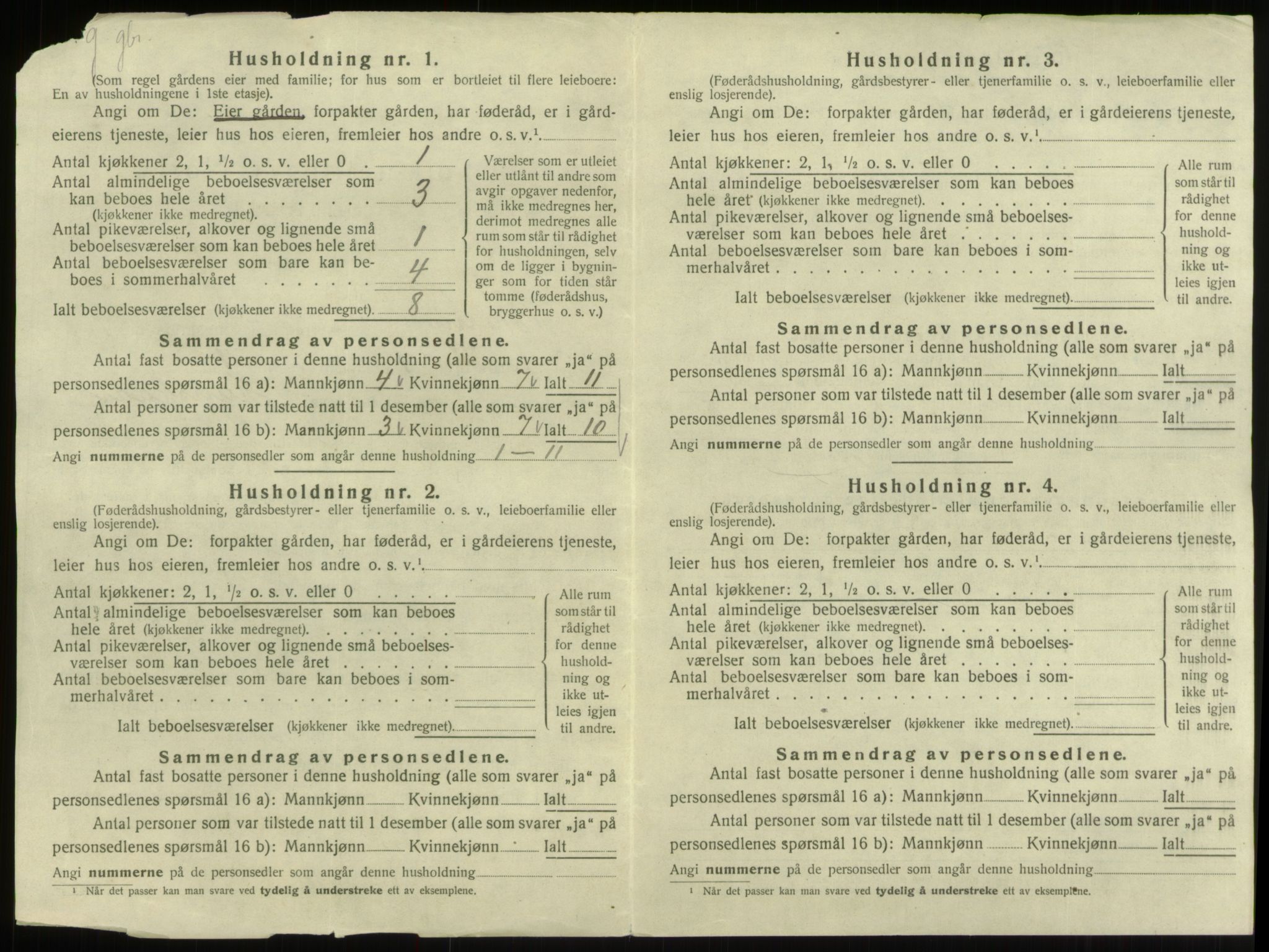 SAB, 1920 census for Breim, 1920, p. 40