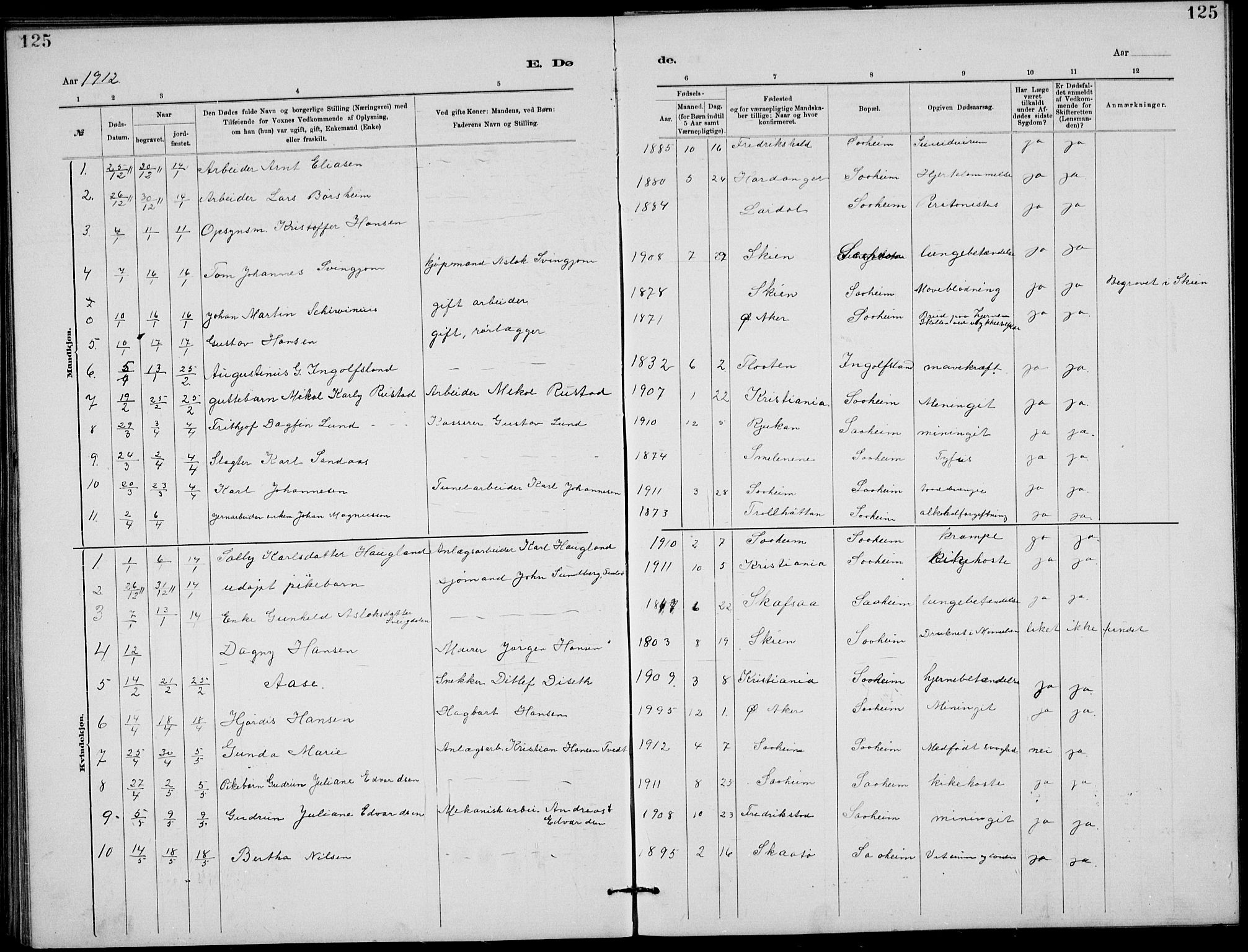 Rjukan kirkebøker, SAKO/A-294/G/Ga/L0001: Parish register (copy) no. 1, 1880-1914, p. 125