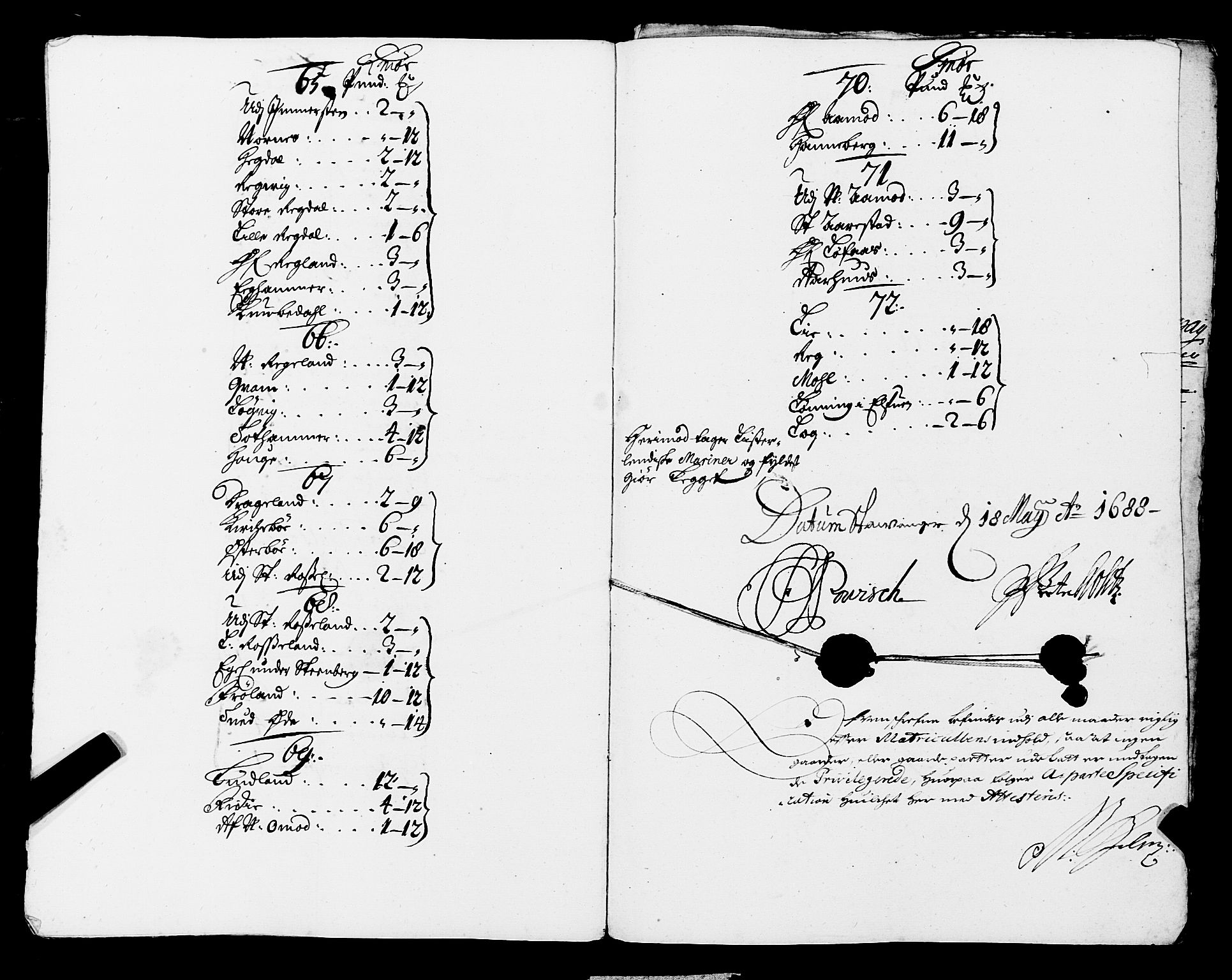 Fylkesmannen i Rogaland, AV/SAST-A-101928/99/3/325/325CA/L0004: MILITÆRE MANNTALL/LEGDSRULLER: RYFYLKE, JÆREN OG DALANE FOGDERI, WESTERLENSKE REGIMENT, 1681-1688, p. 45